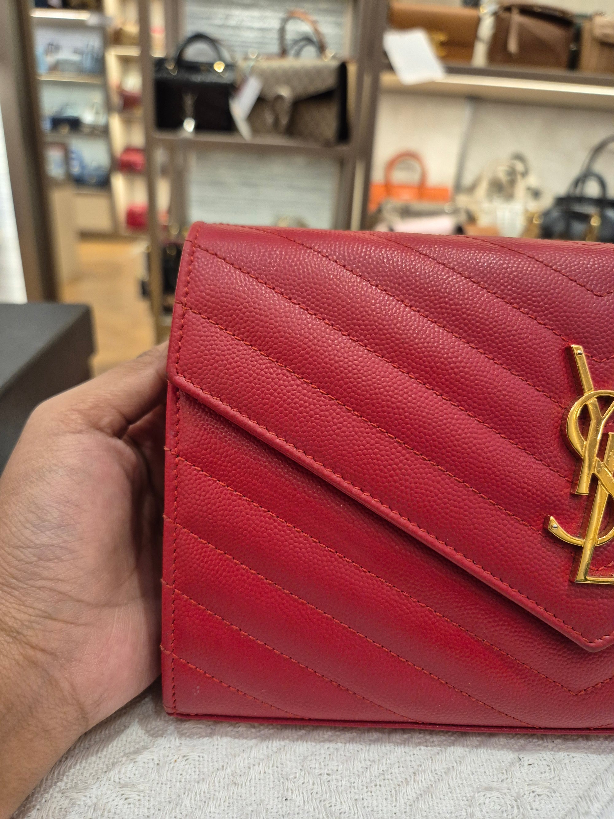 Saint Laurent Envelope Wallet On Chain