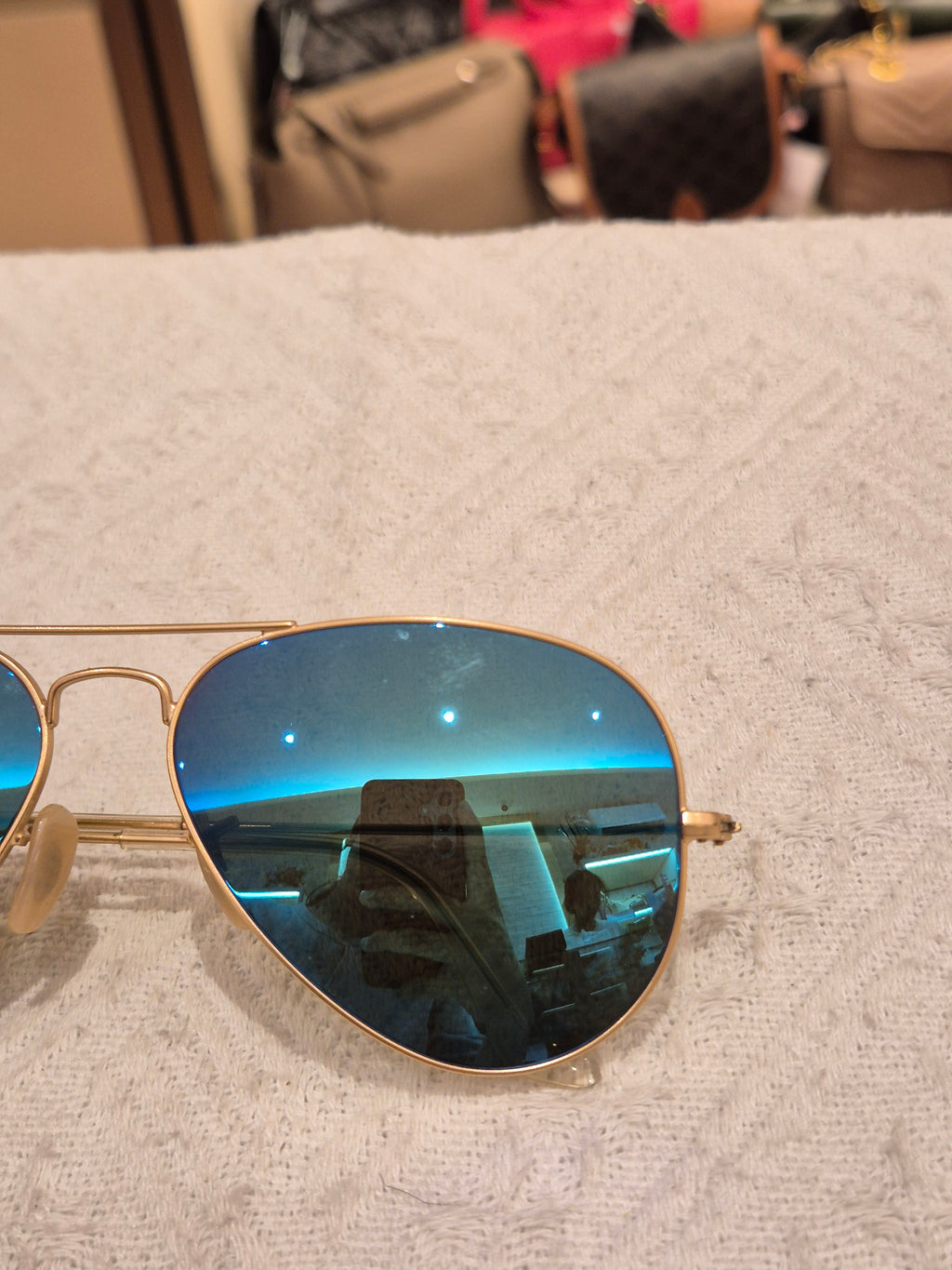 Rayban Sunglasses Aviator Gold Blue