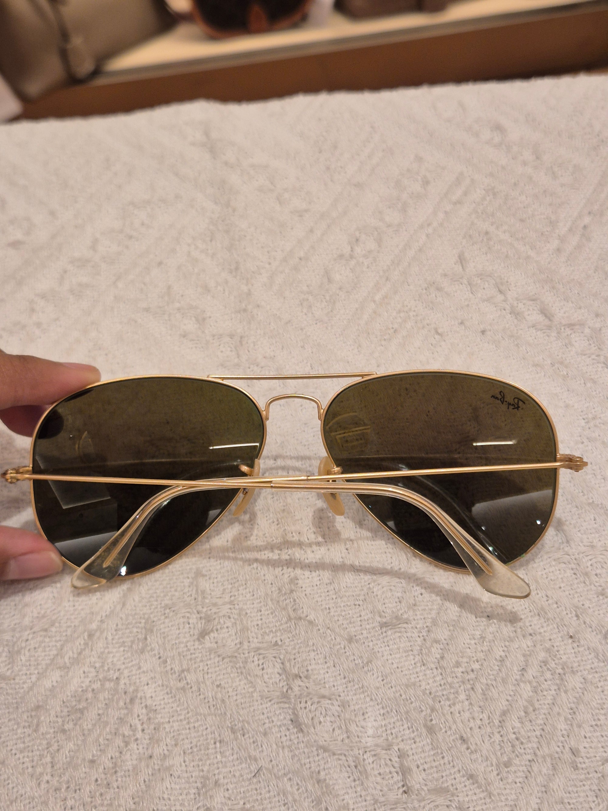 Rayban Sunglasses Aviator Gold Blue
