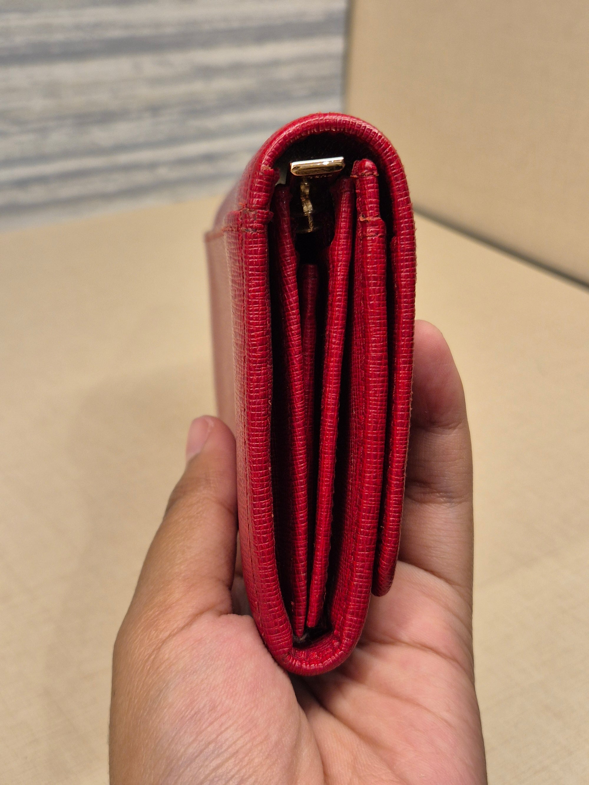 Furla Long Wallet Red