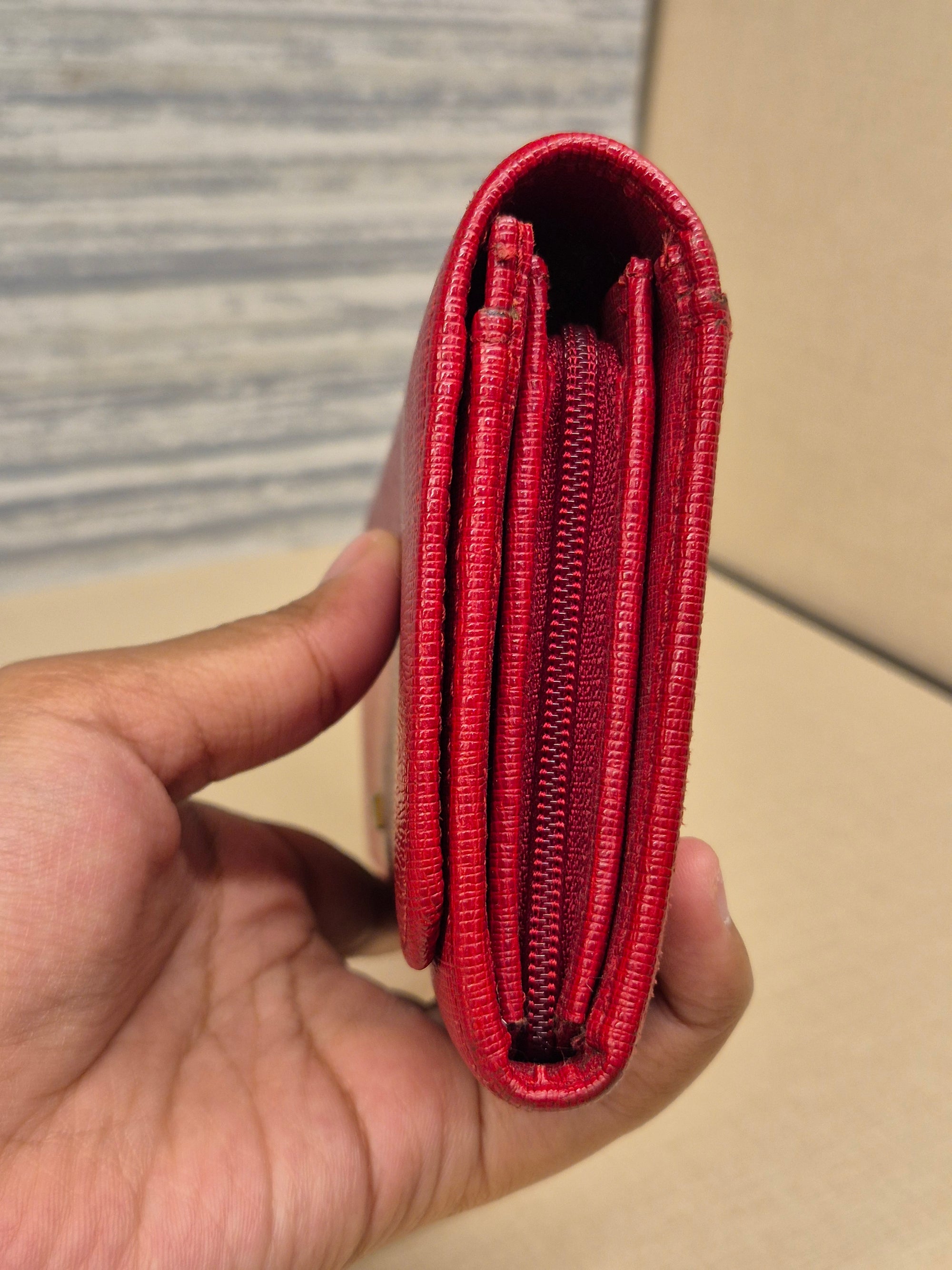 Furla Long Wallet Red