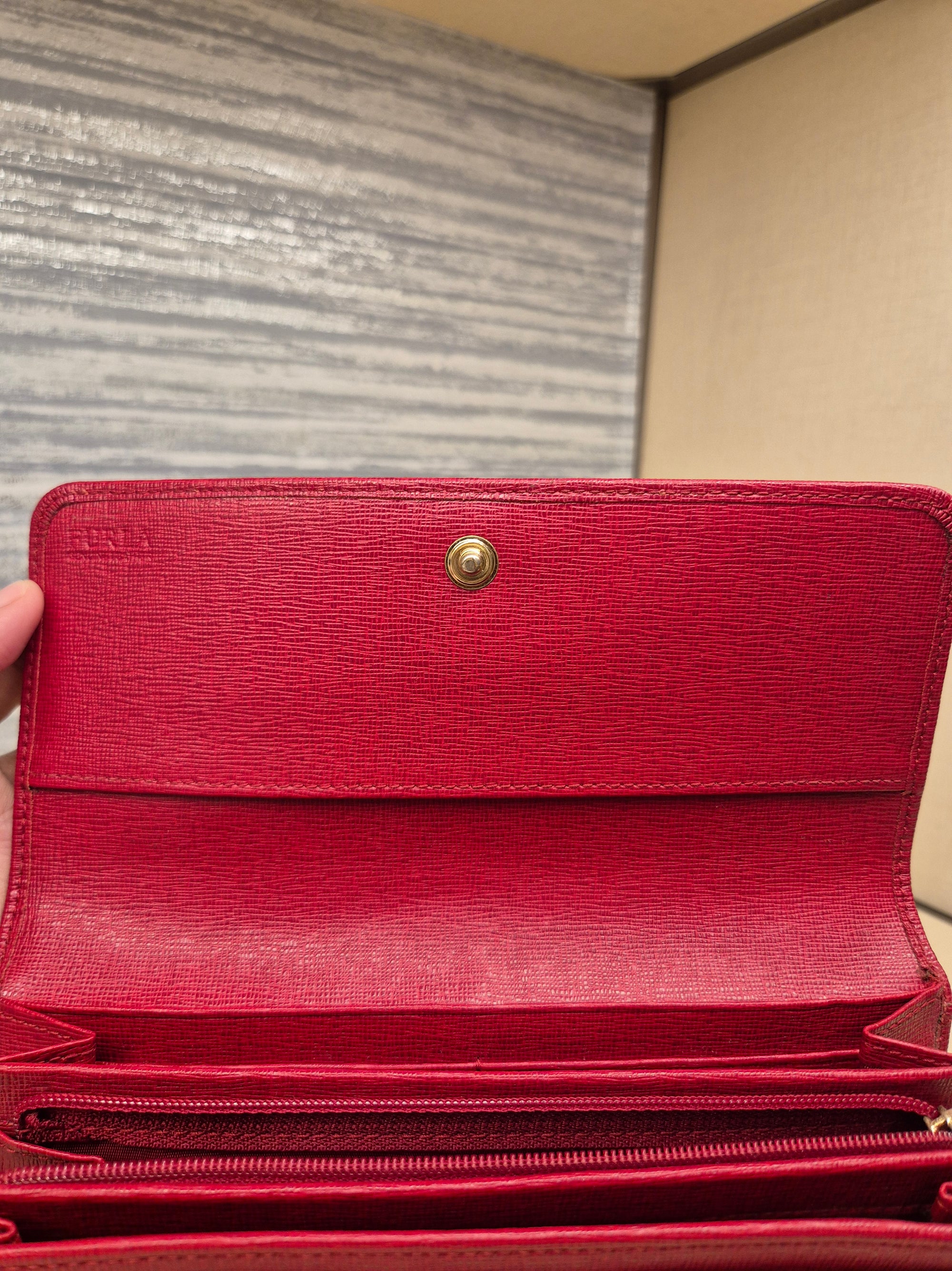 Furla Long Wallet Red