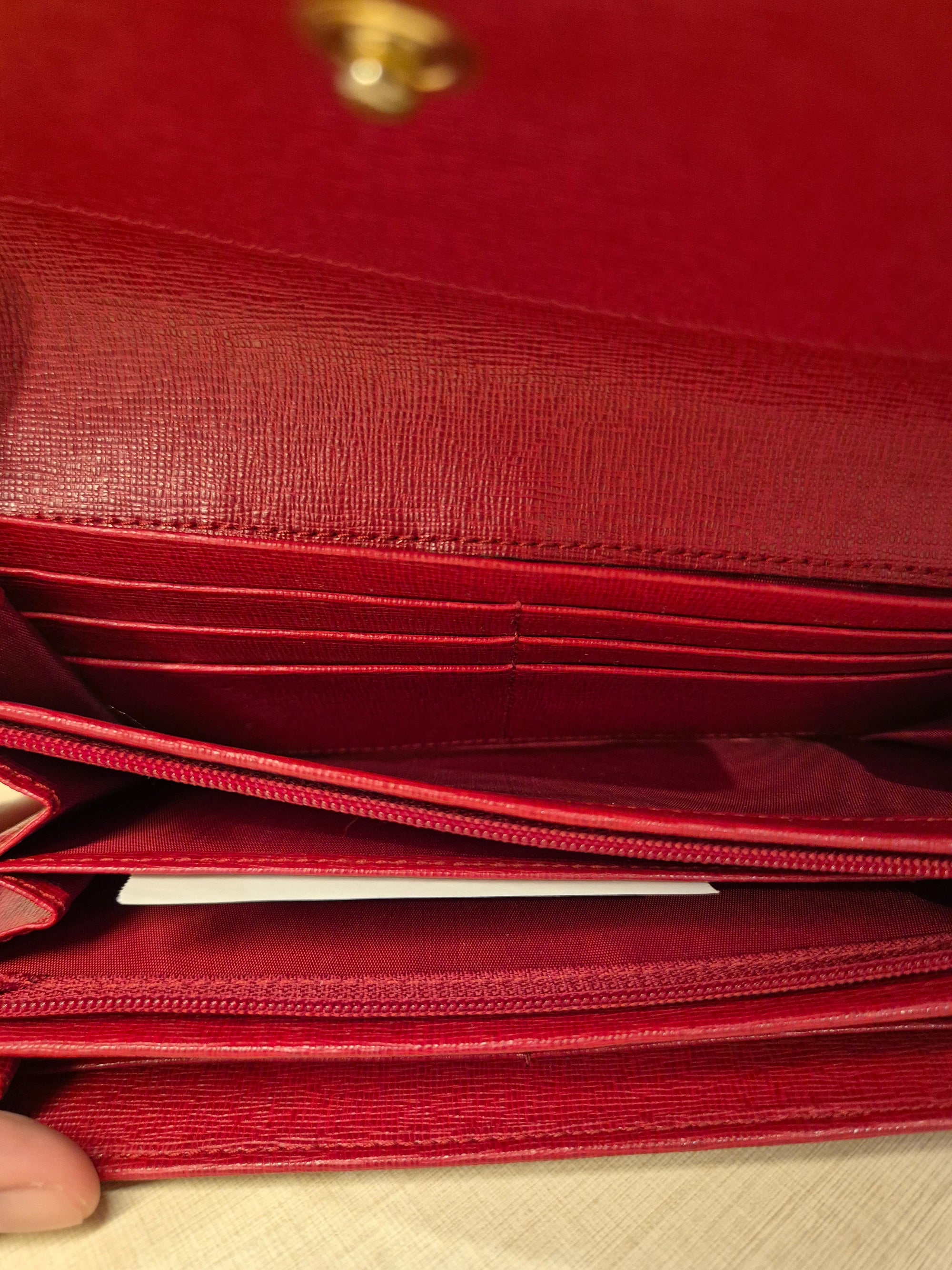 Furla Long Wallet Red