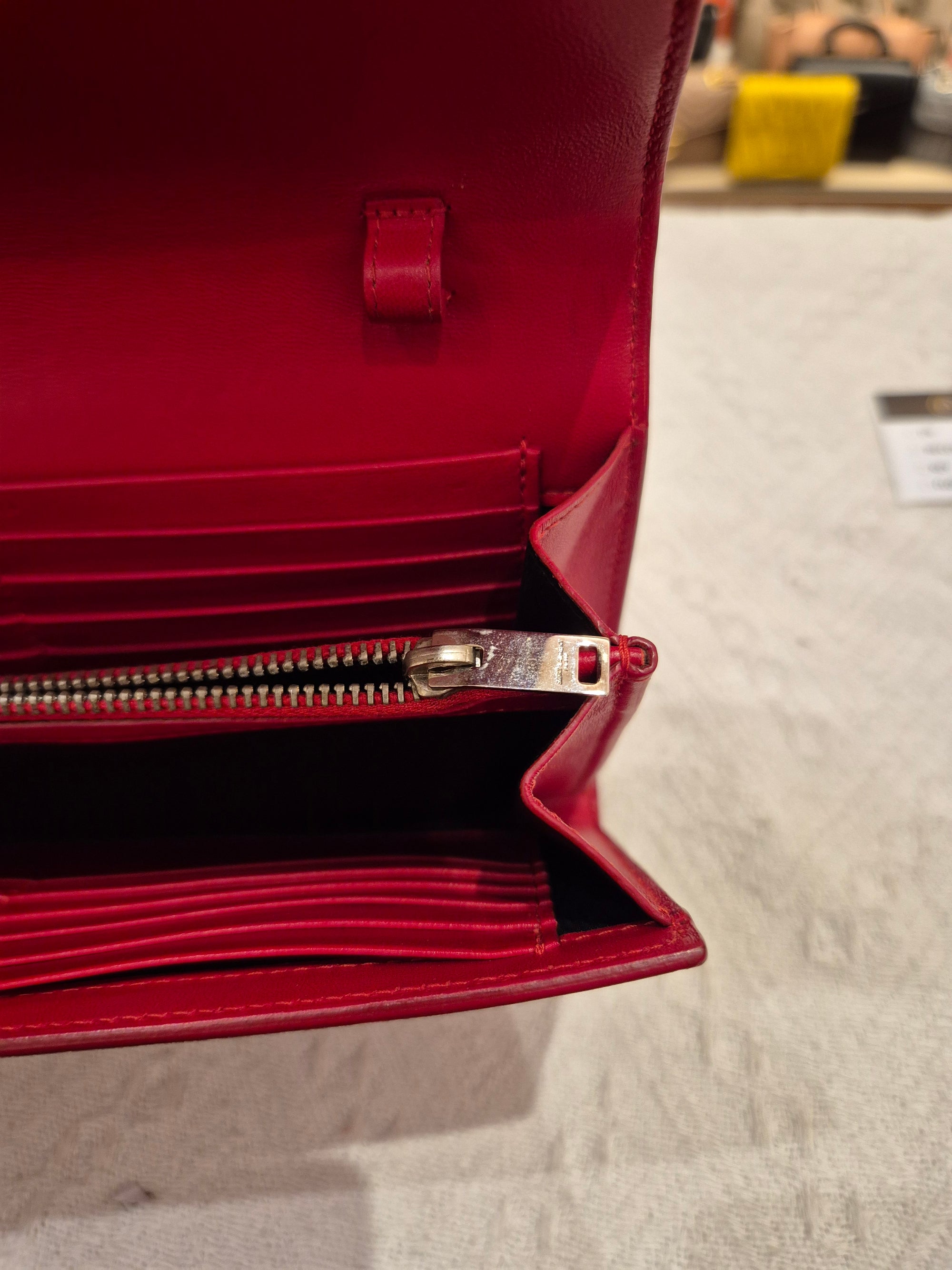 Saint Laurent Wallet On Chain Croco