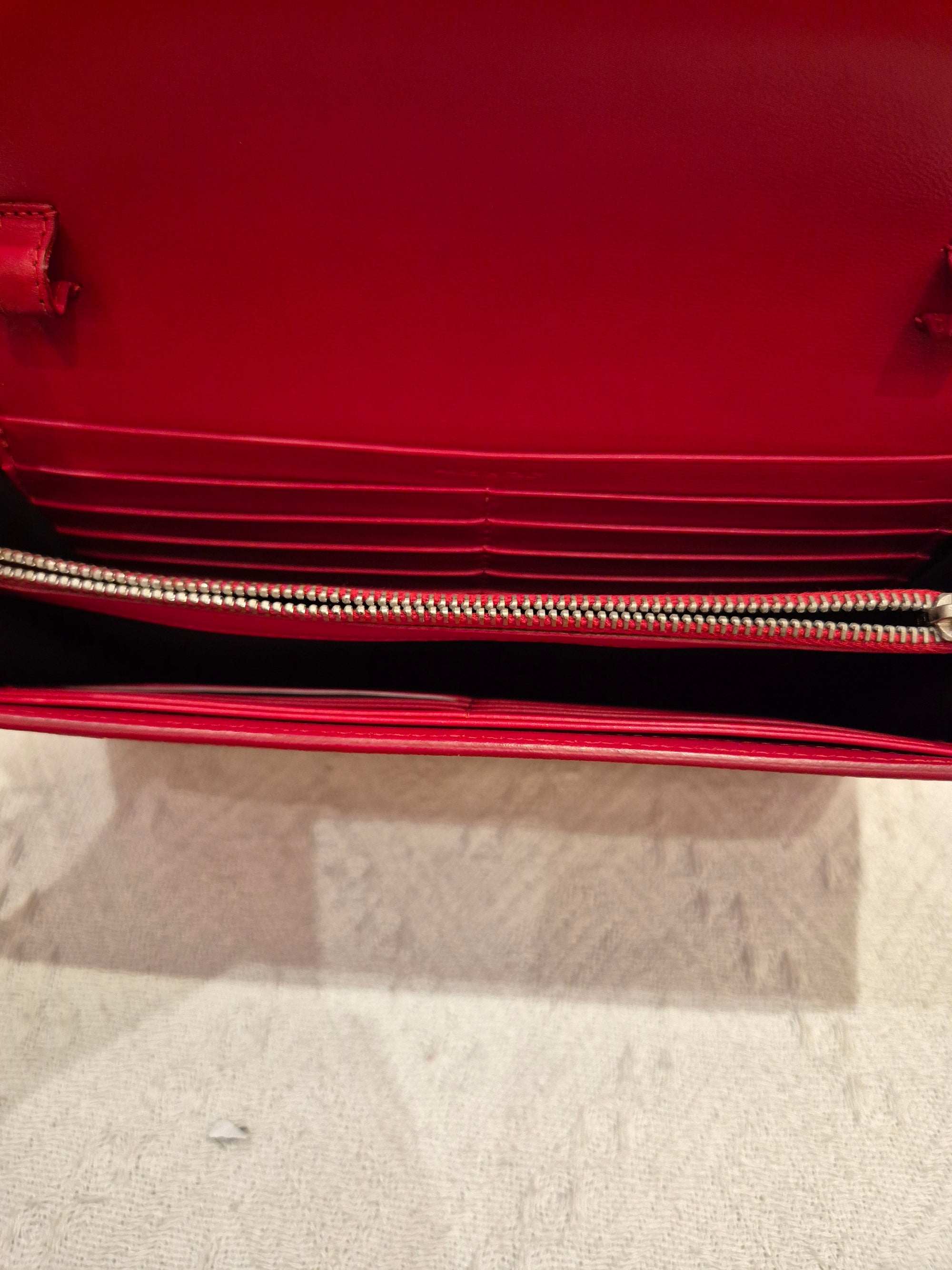 Saint Laurent Wallet On Chain Croco