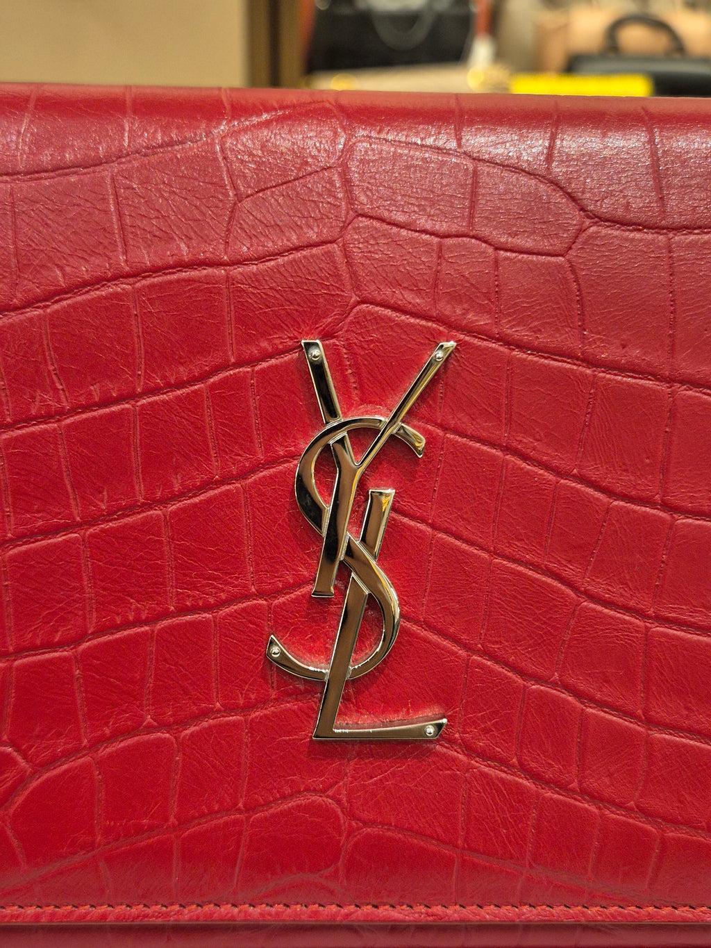 Saint Laurent Wallet On Chain Croco