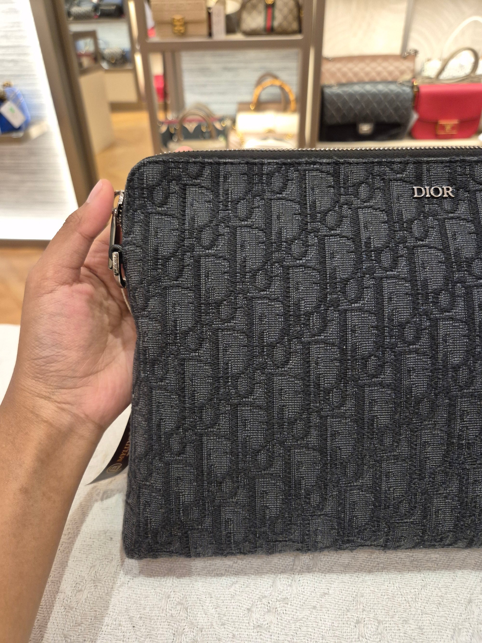 Dior Clutch Oblique Black