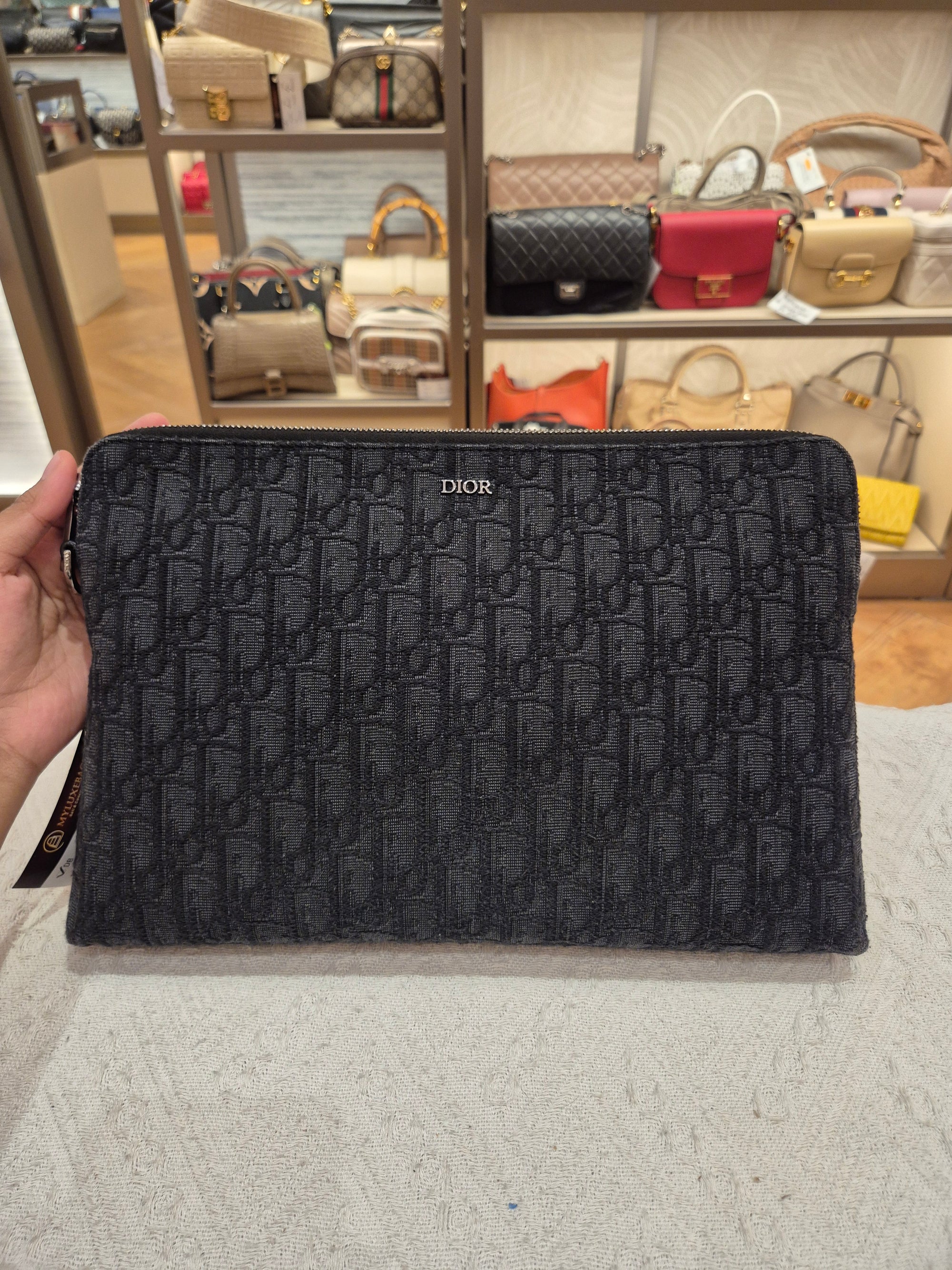 Dior Clutch Oblique Black