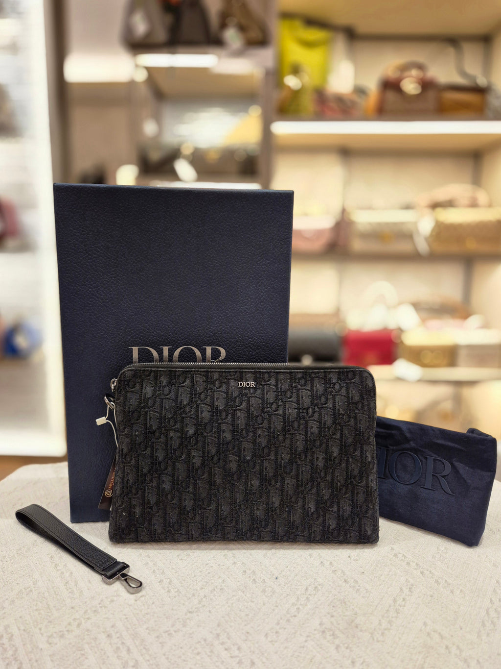 Dior Clutch Oblique Black