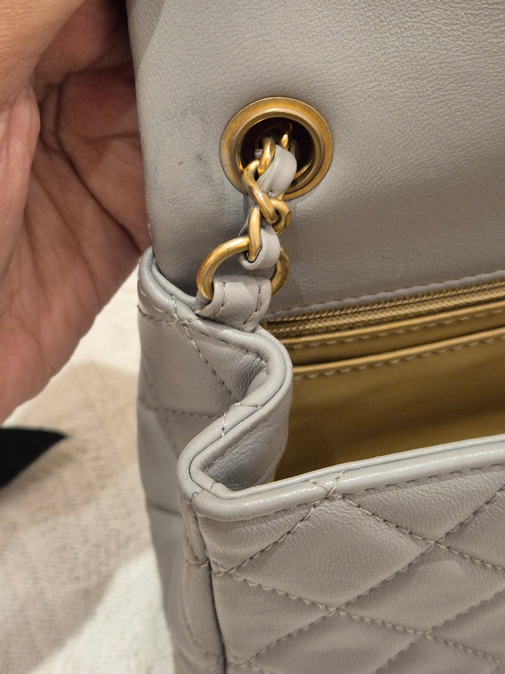 Chanel Rectangle Flap Grey