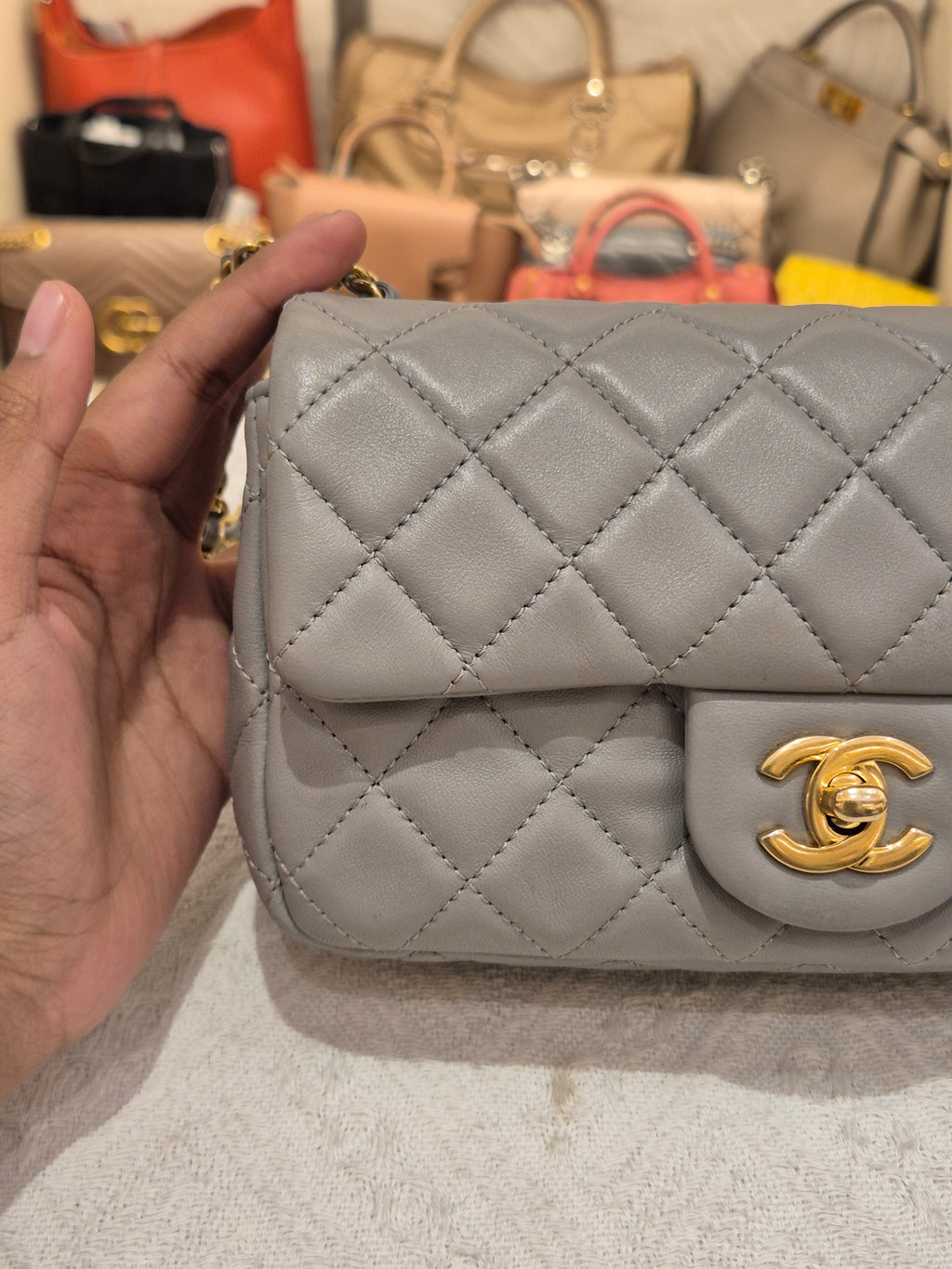 Chanel Rectangle Flap Grey