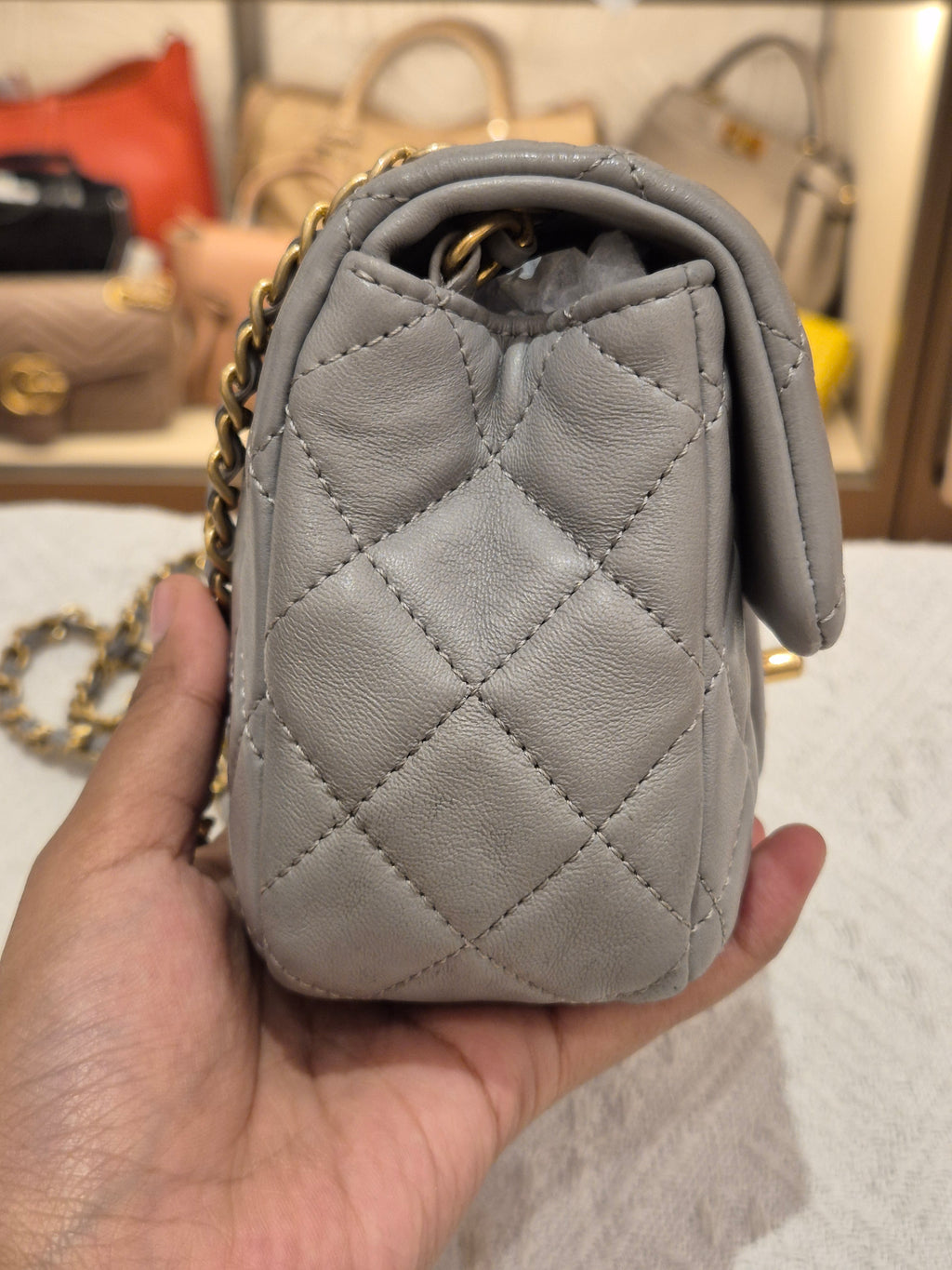 Chanel Rectangle Flap Grey