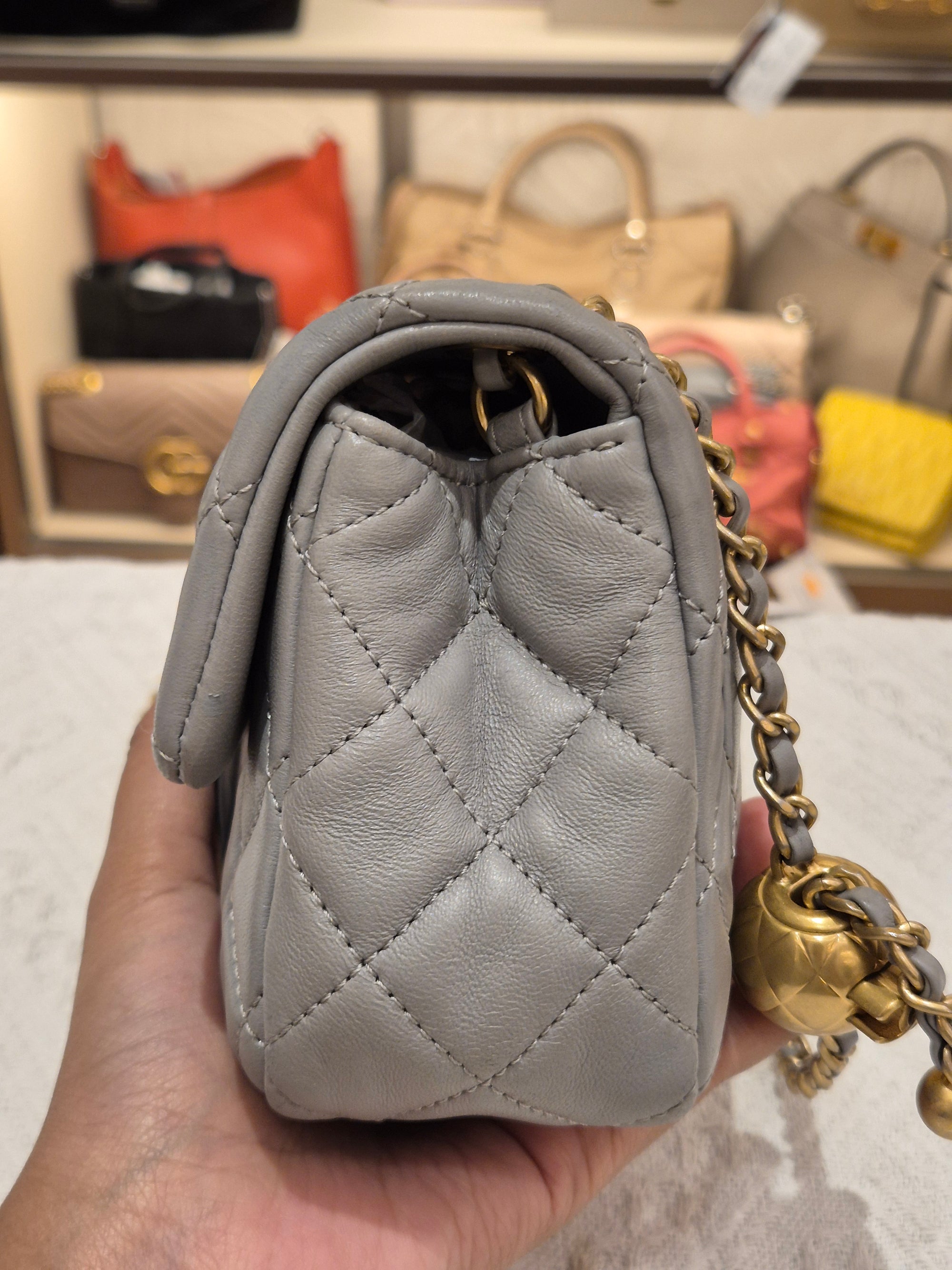 Chanel Rectangle Flap Grey