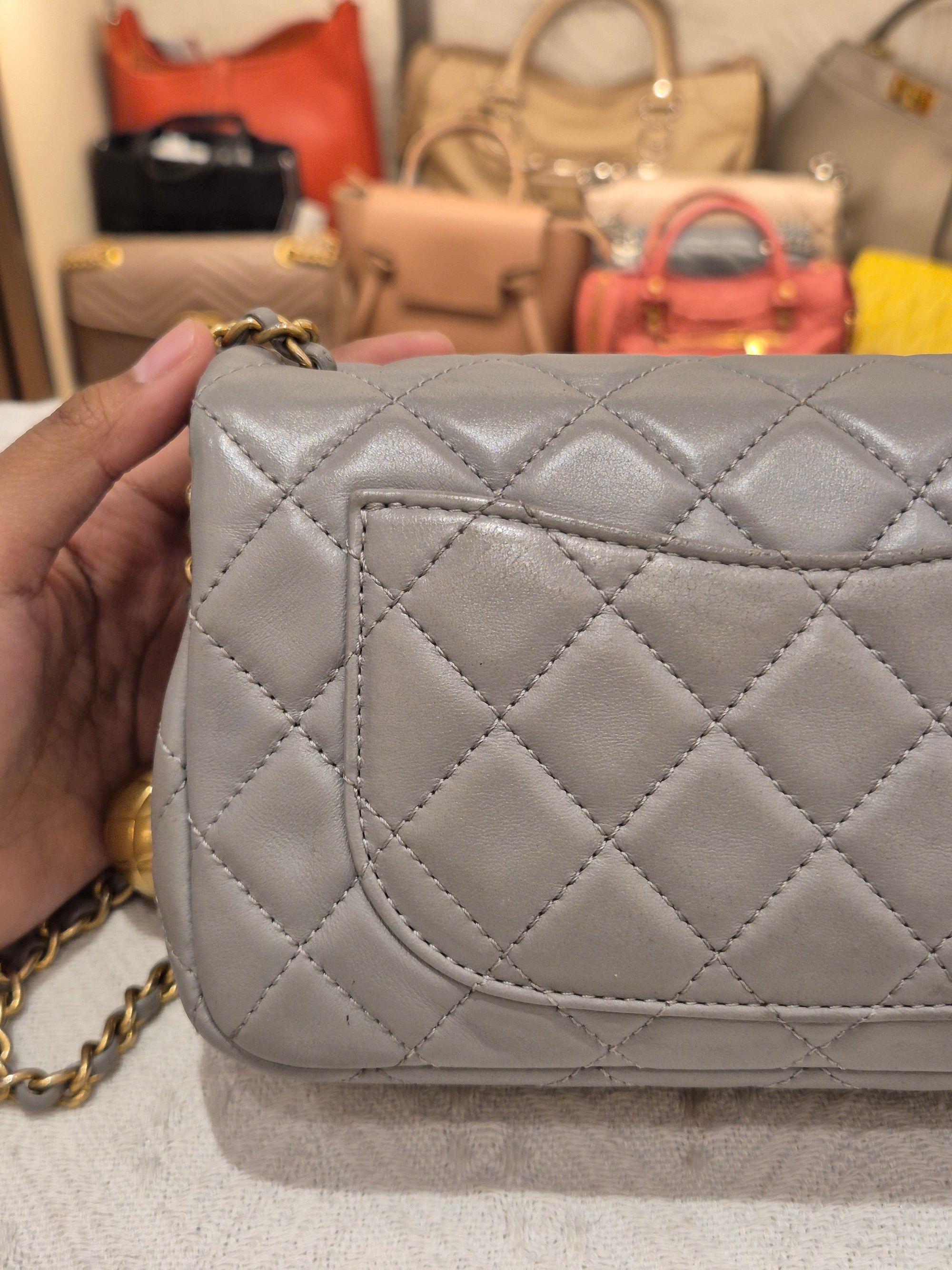 Chanel Rectangle Flap Grey