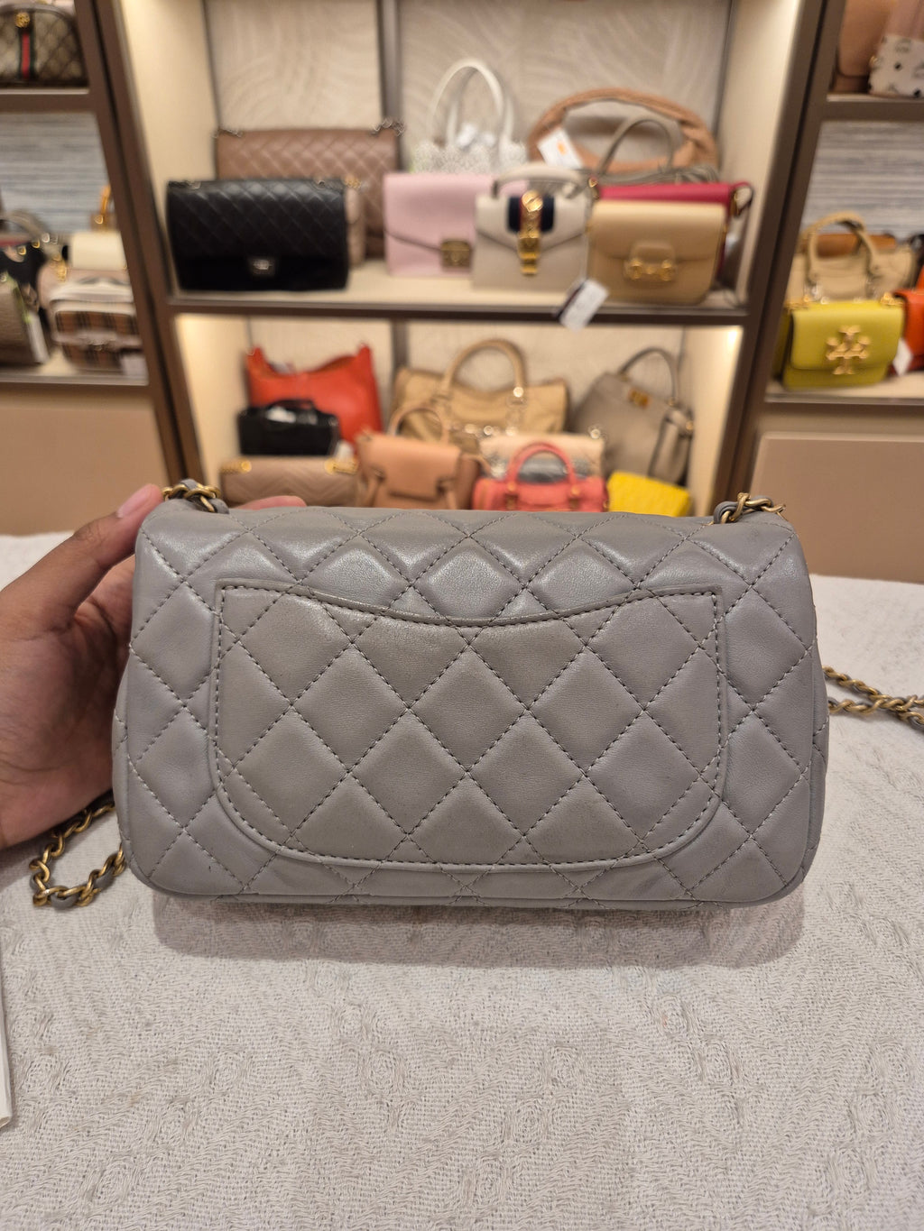 Chanel Rectangle Flap Grey