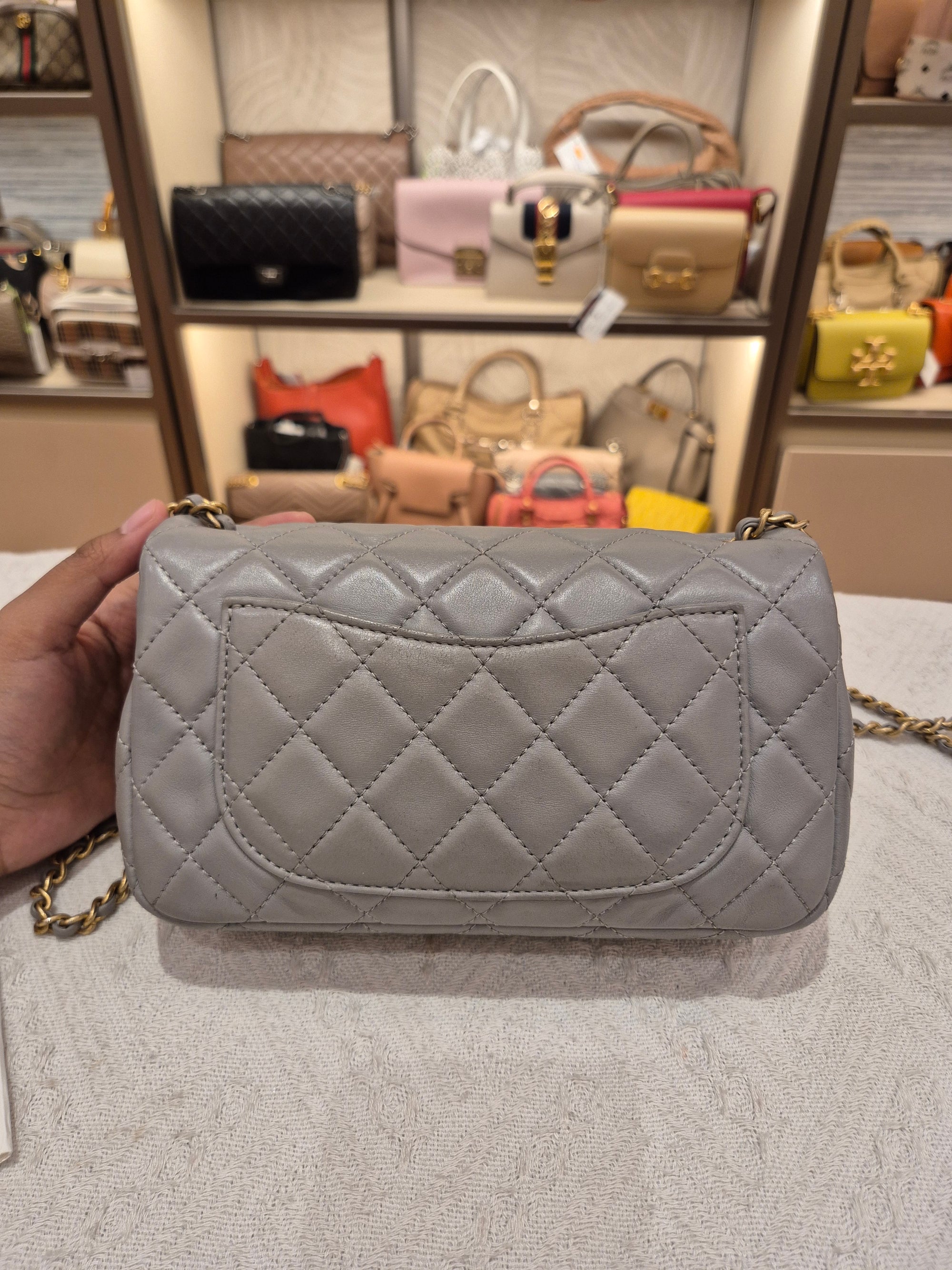 Chanel Rectangle Flap Grey