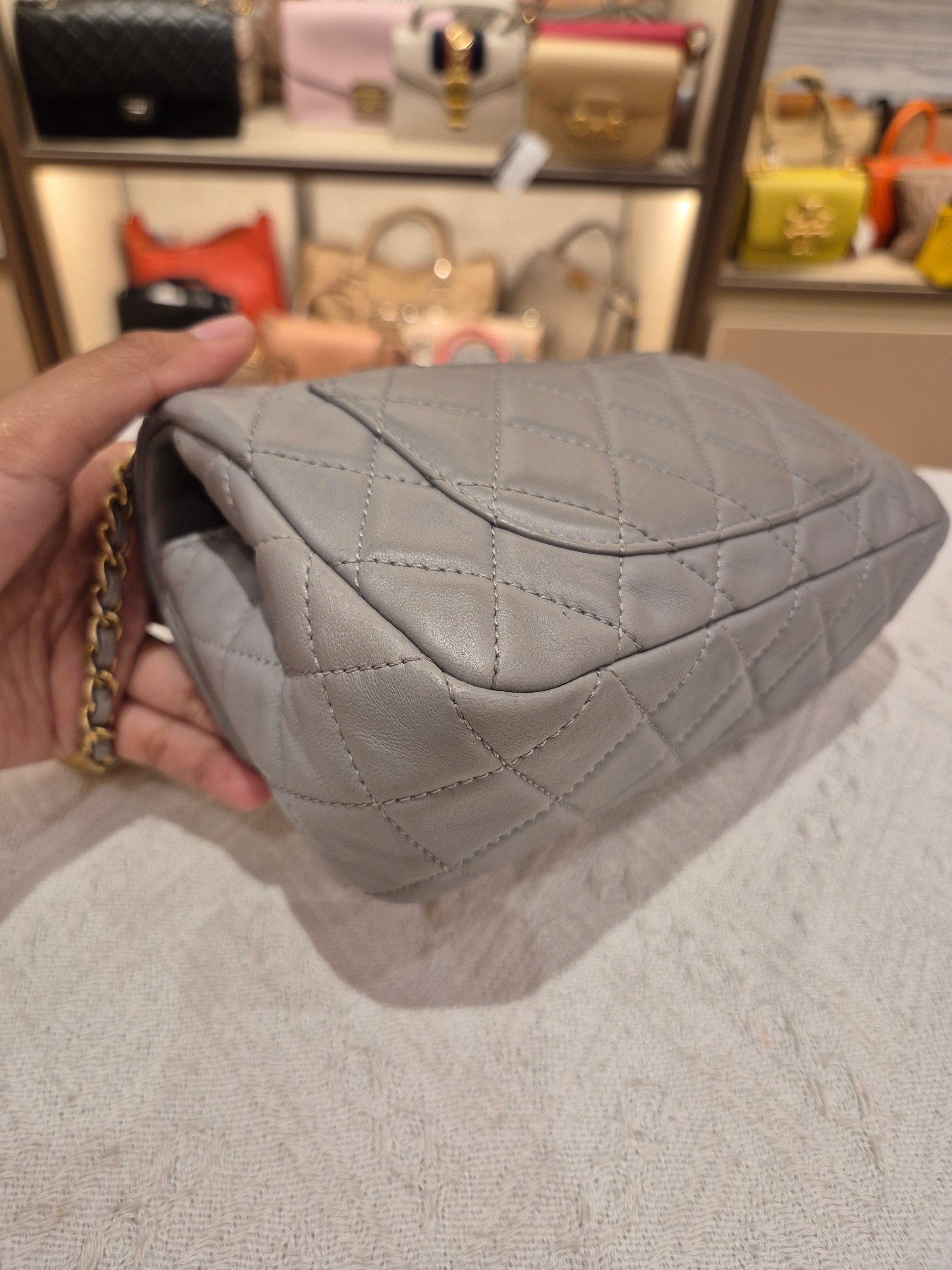 Chanel Rectangle Flap Grey