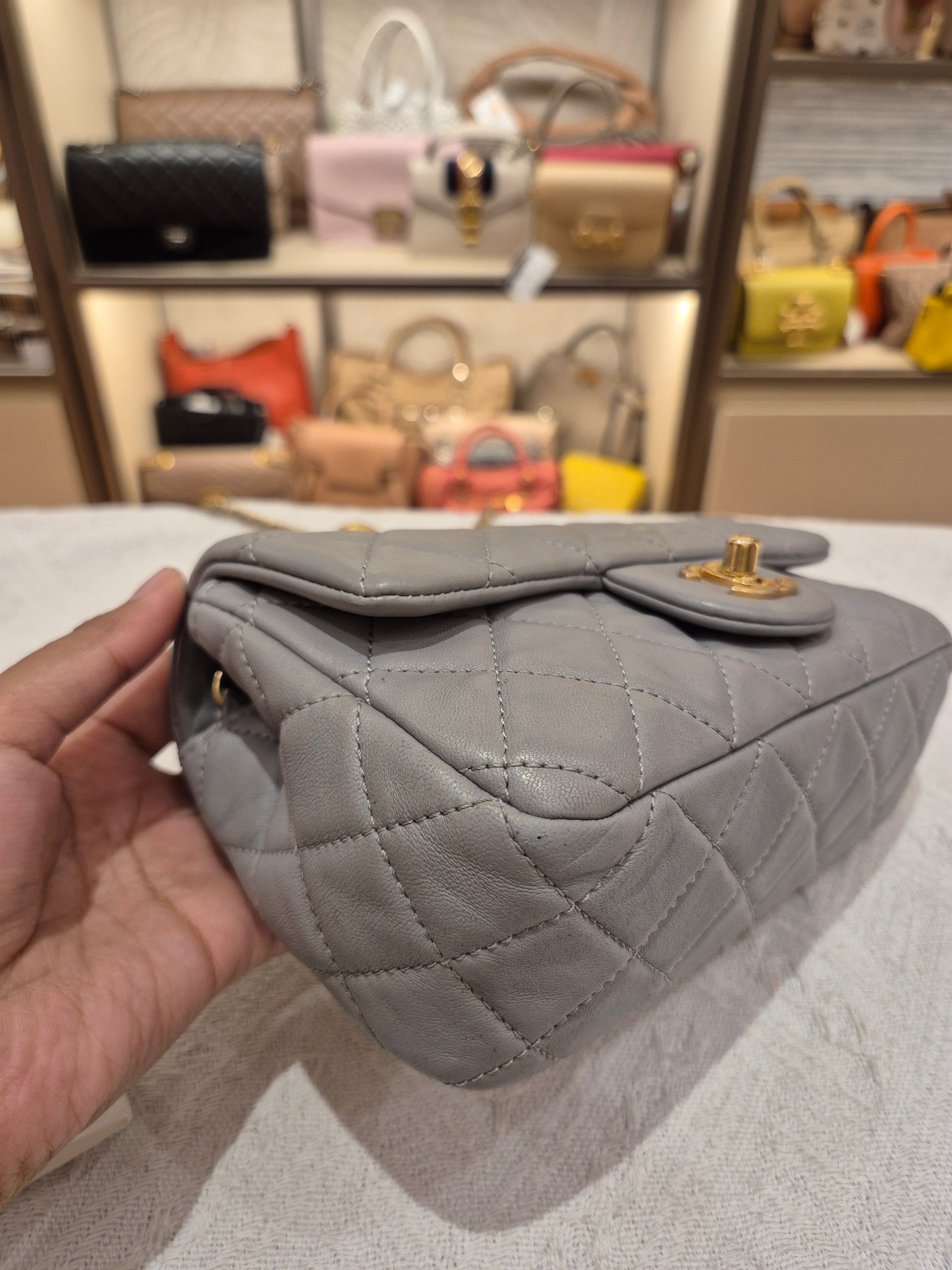 Chanel Rectangle Flap Grey
