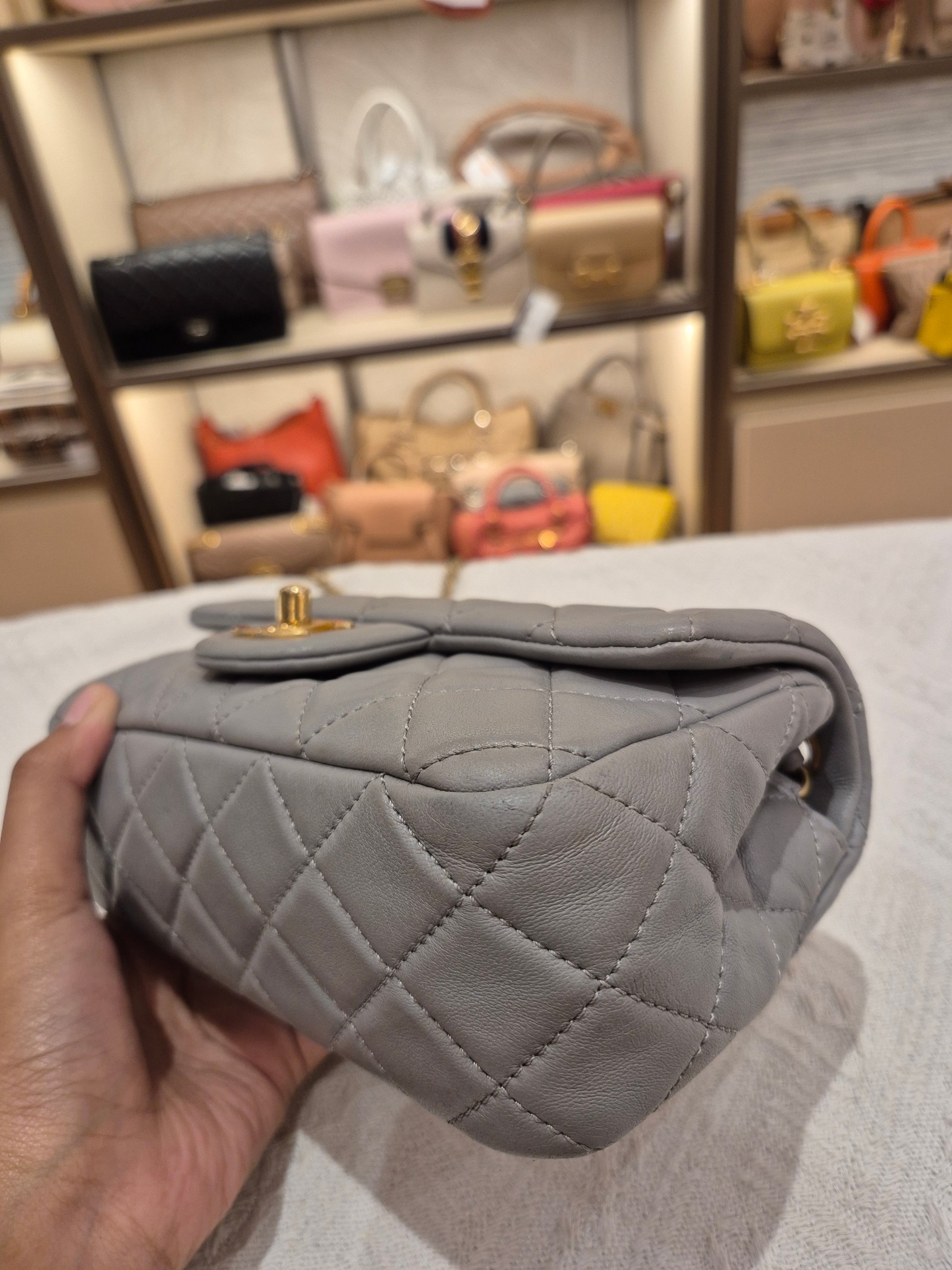 Chanel Rectangle Flap Grey