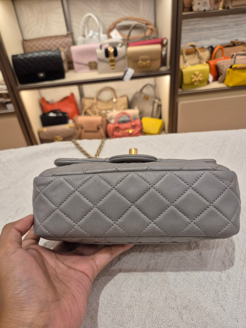 Chanel Rectangle Flap Grey