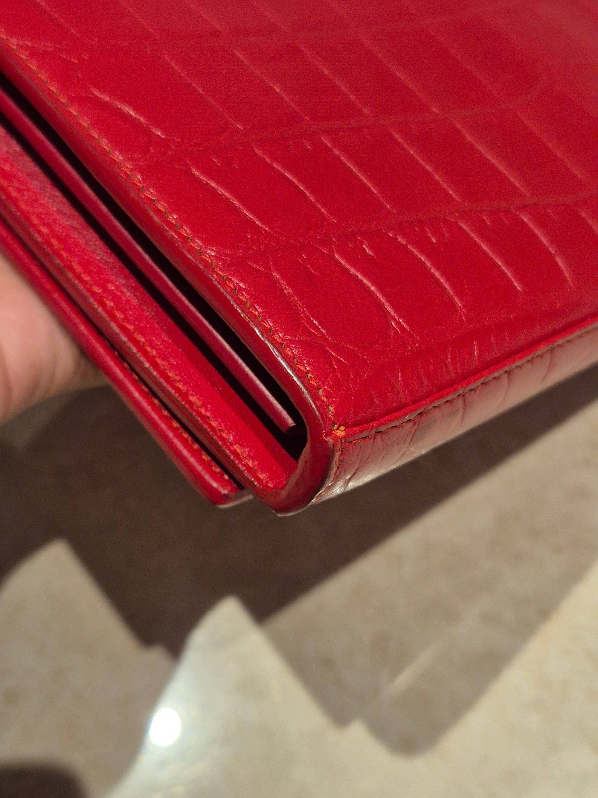 Saint Laurent Wallet On Chain Croco