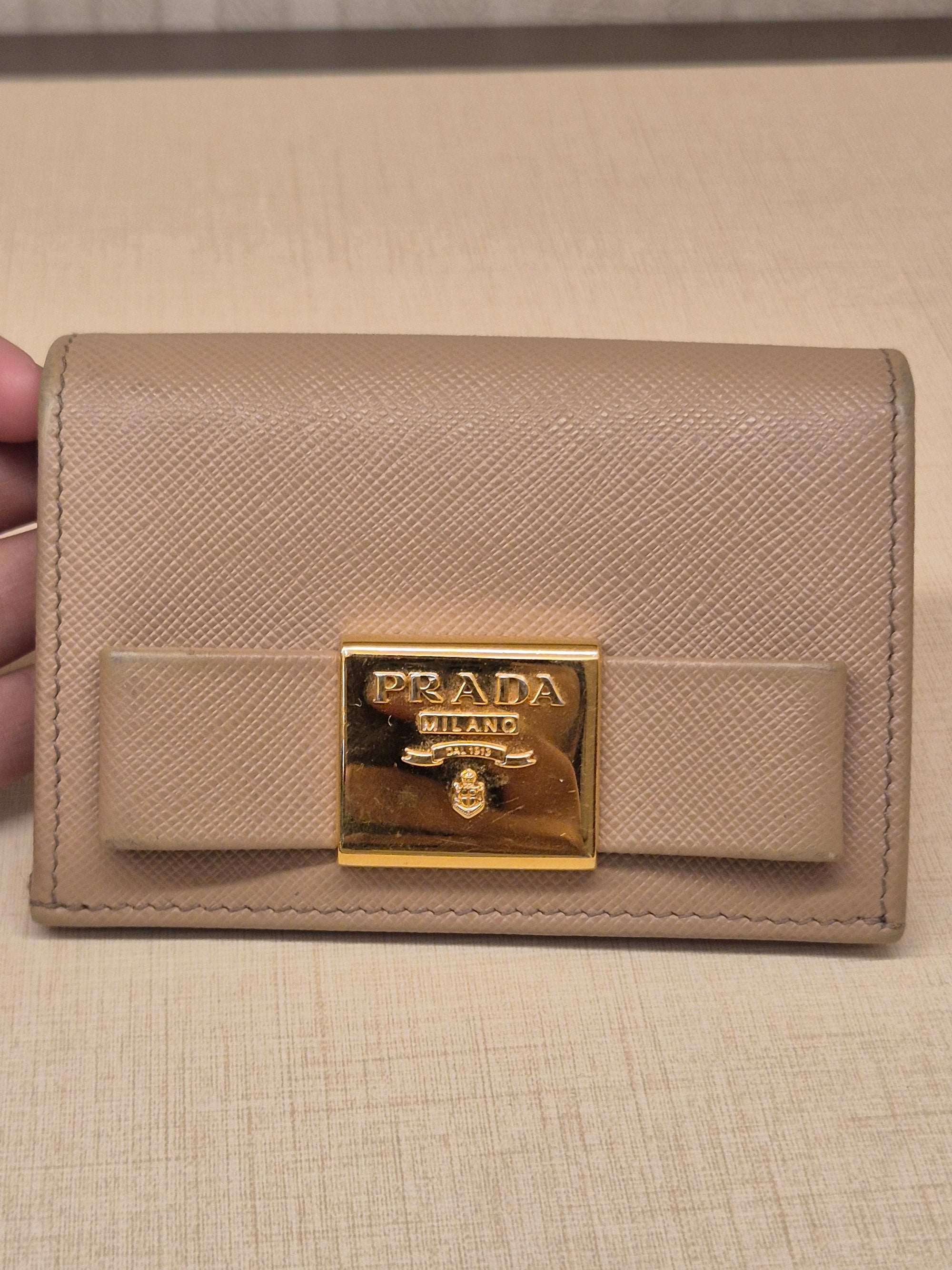 Prada Card Wallet Cameo