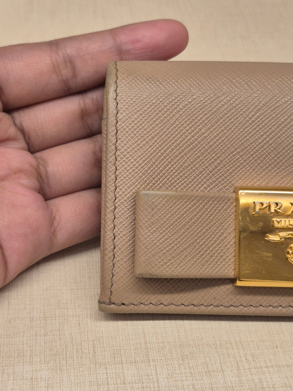 Prada Card Wallet Cameo