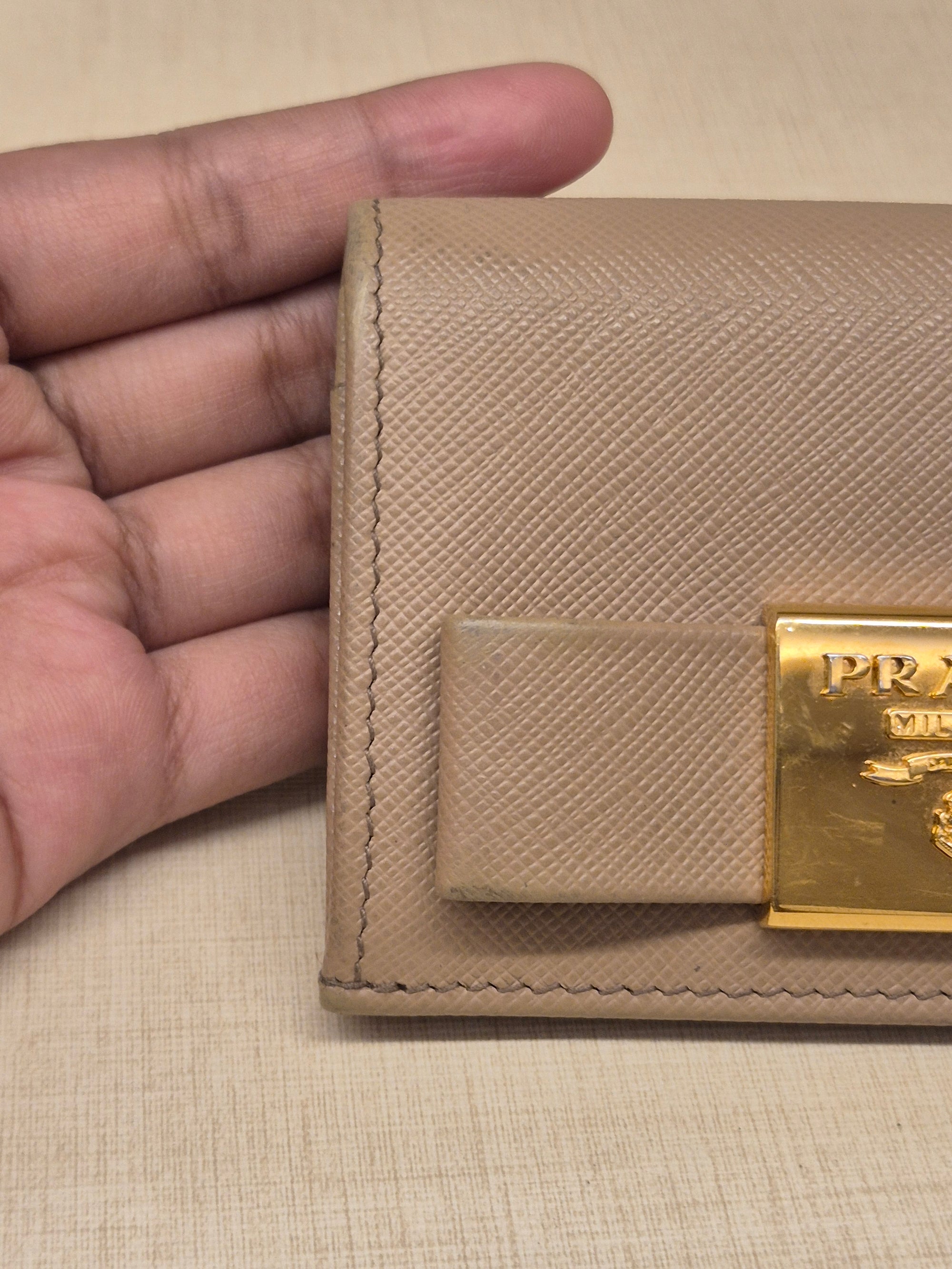 Prada Card Wallet Cameo