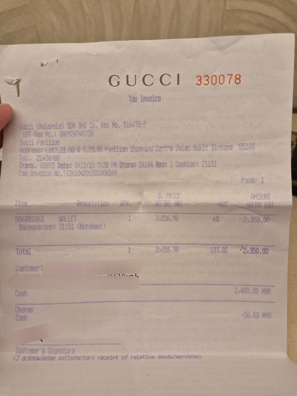 Gucci Ophidia Zipper Long Wallet