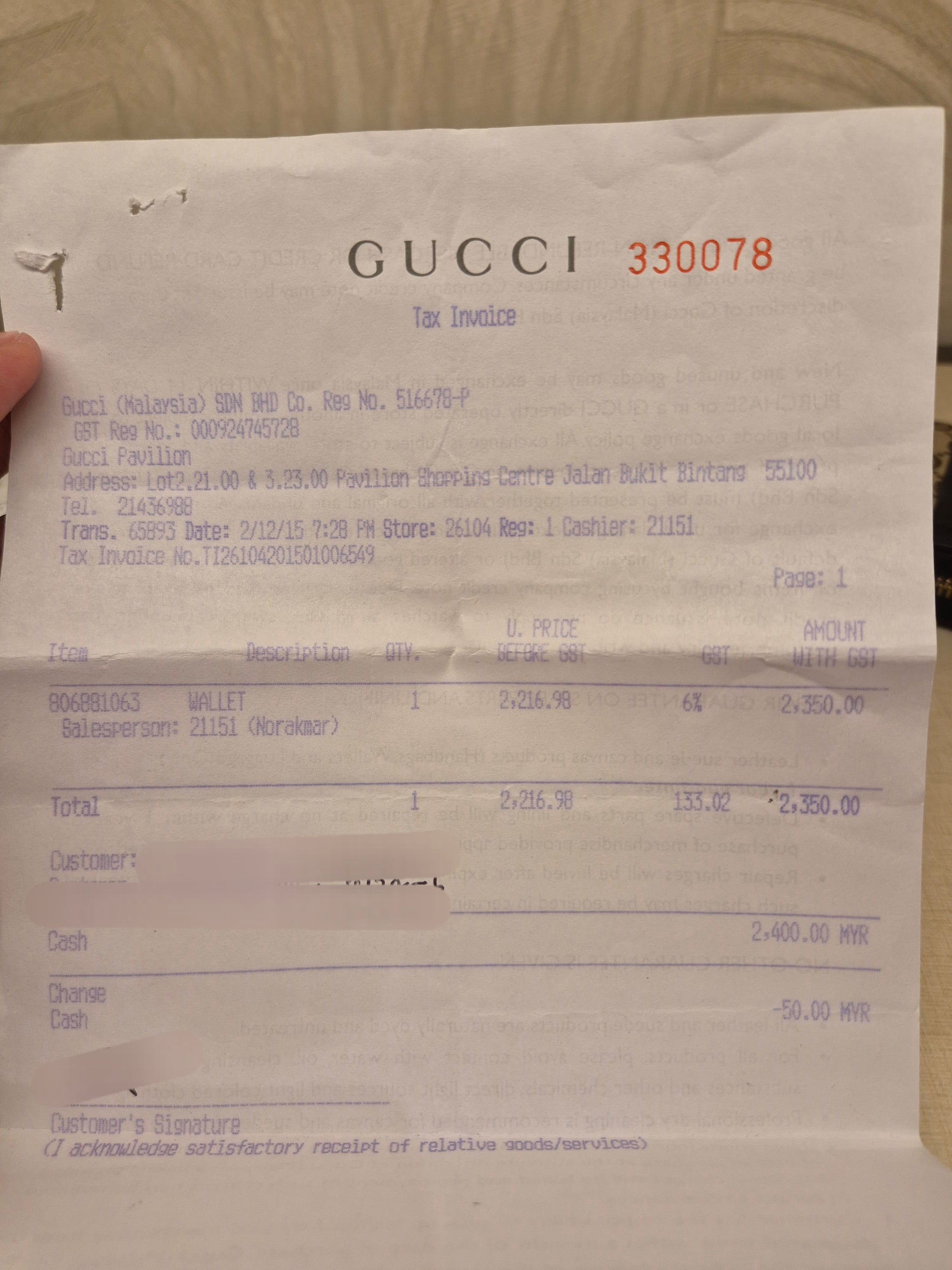 Gucci Ophidia Zipper Long Wallet