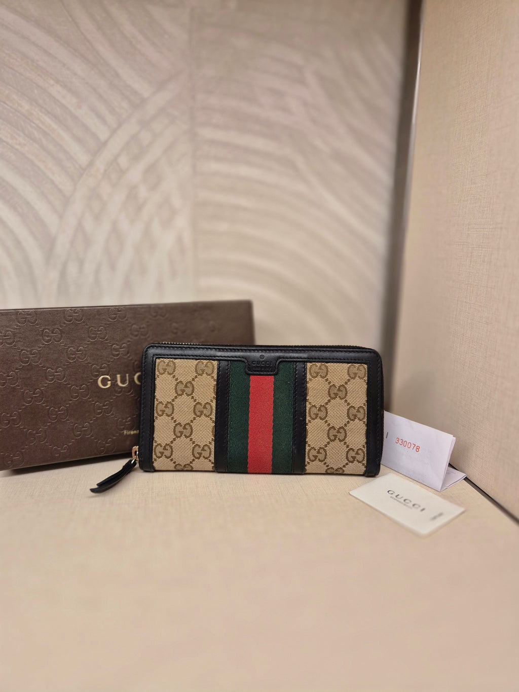 Gucci Ophidia Zipper Long Wallet