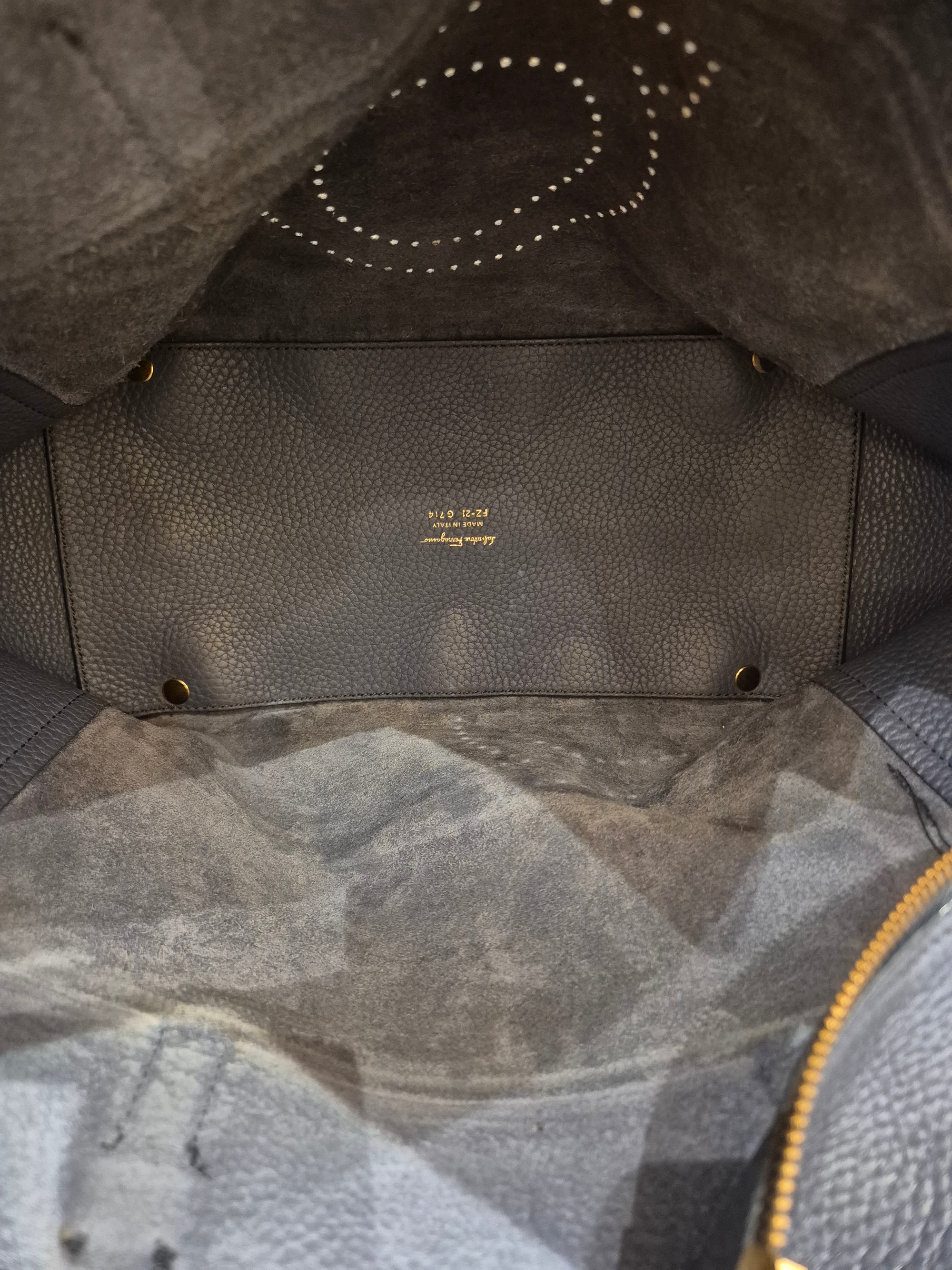 Salvatore Ferragamo Zip Totebag Blue