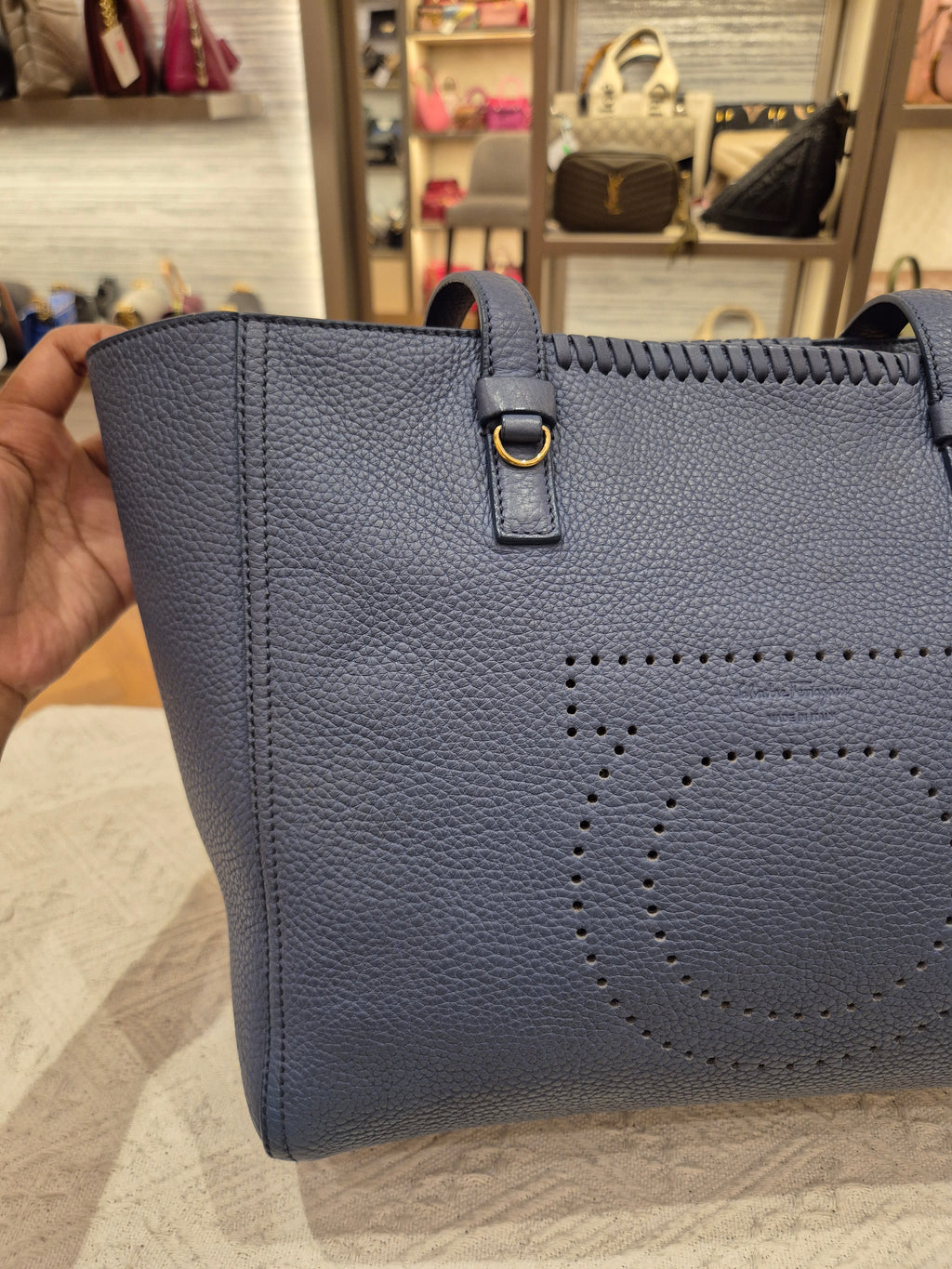Salvatore Ferragamo Zip Totebag Blue