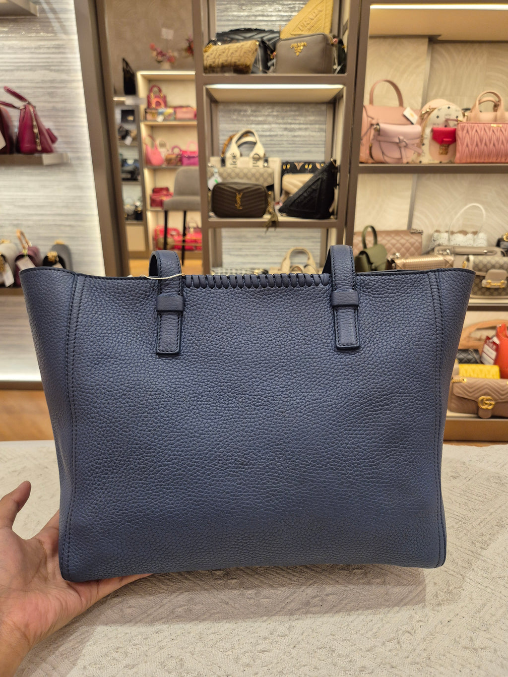 Salvatore Ferragamo Zip Totebag Blue