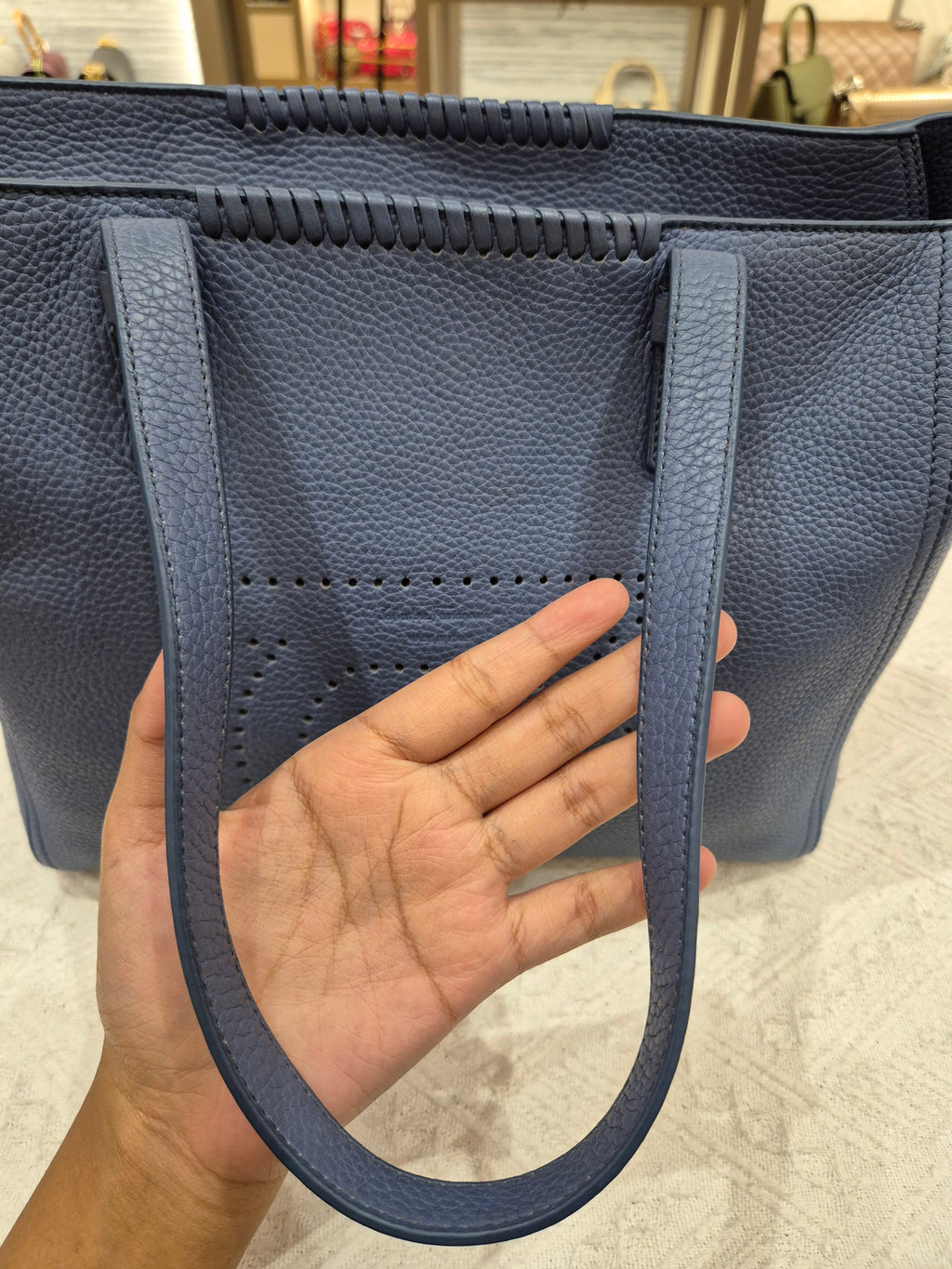 Salvatore Ferragamo Zip Totebag Blue