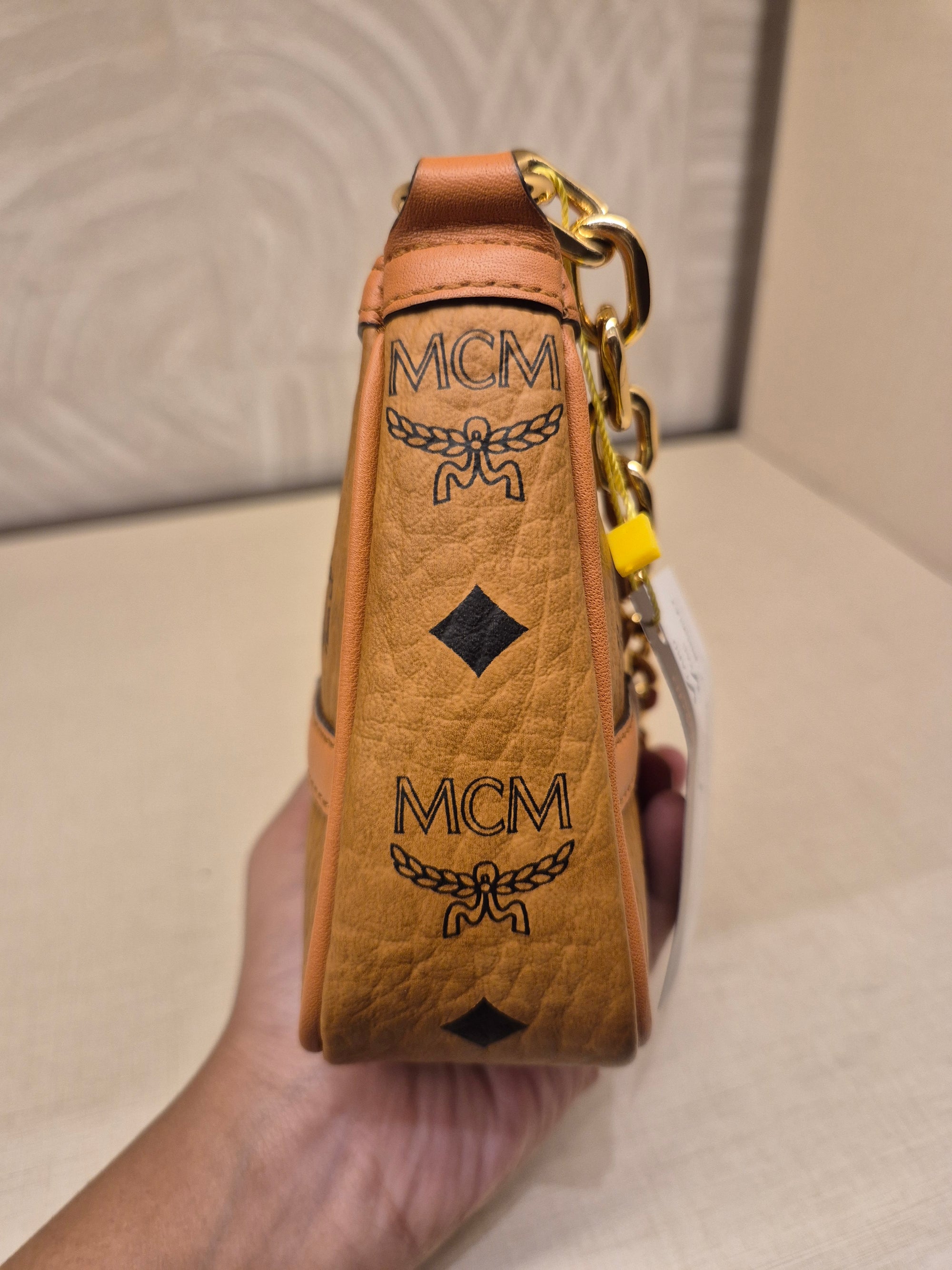 MCM Mini Delmy Visetos Cognac