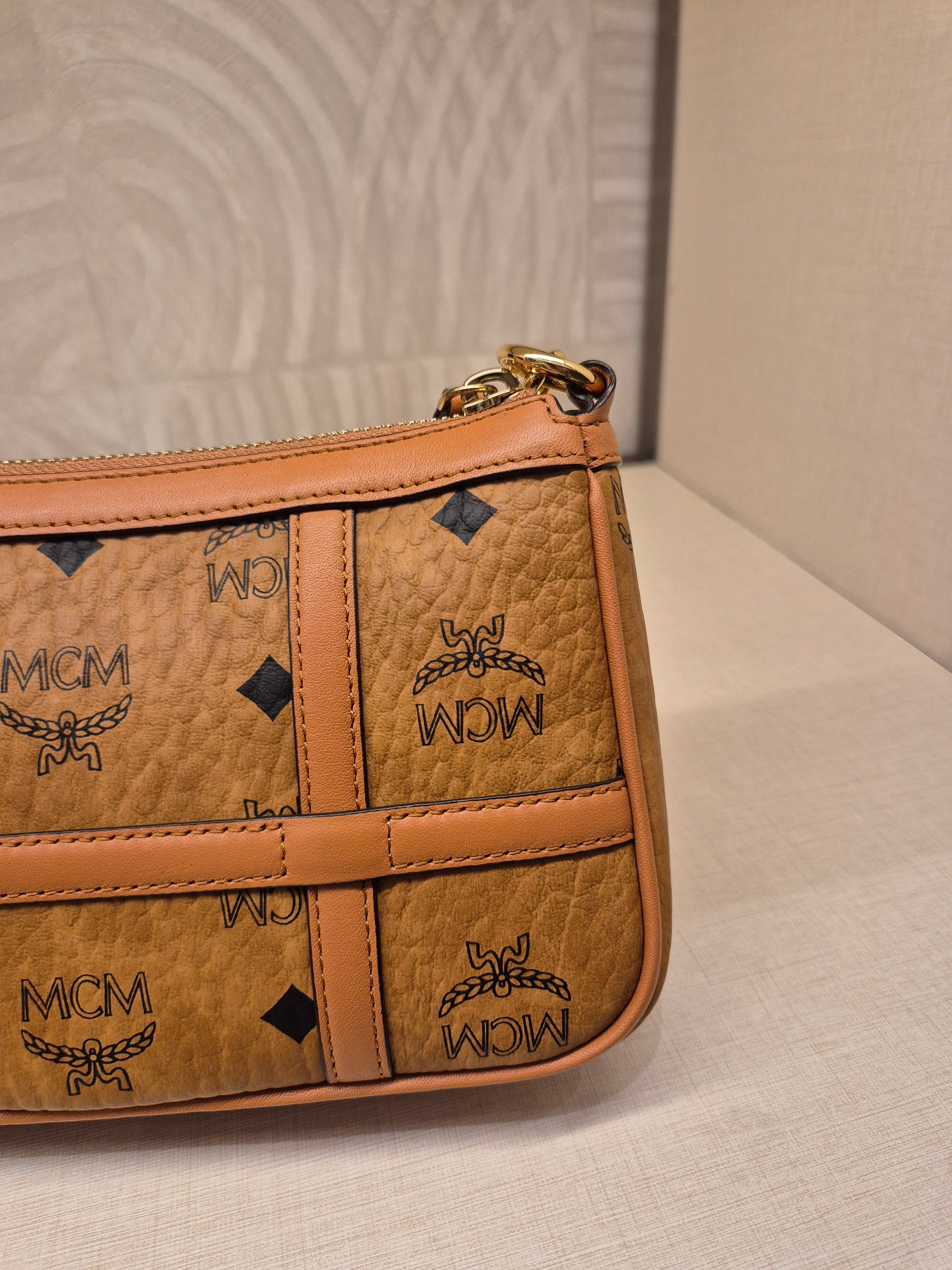 MCM Mini Delmy Visetos Cognac