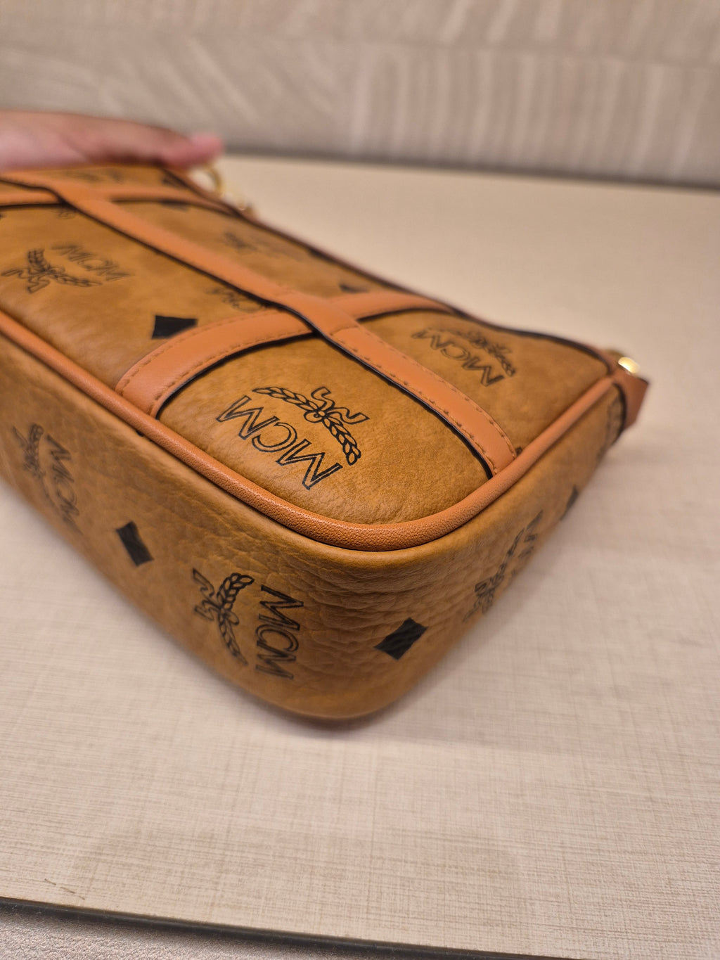 MCM Mini Delmy Visetos Cognac