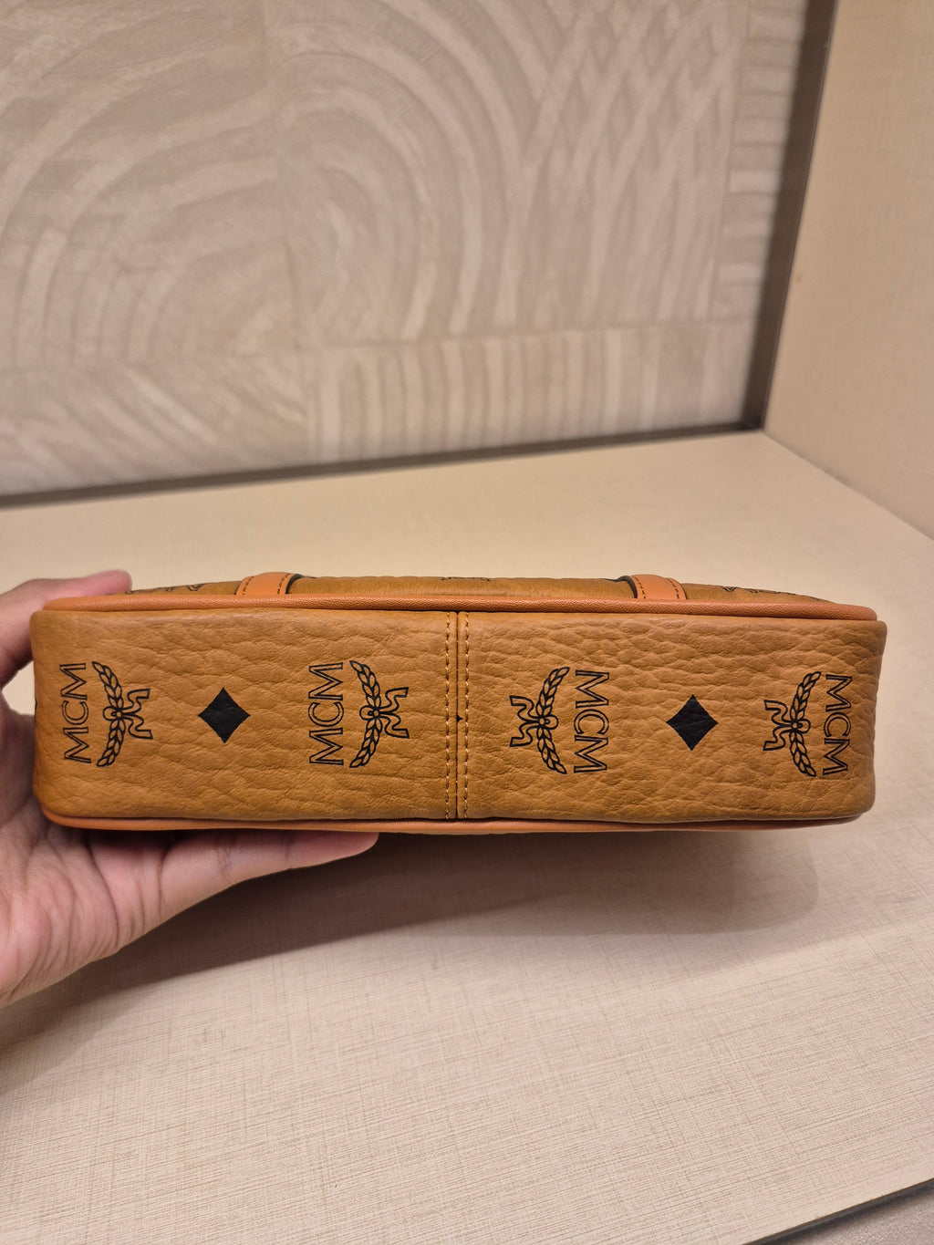 MCM Mini Delmy Visetos Cognac