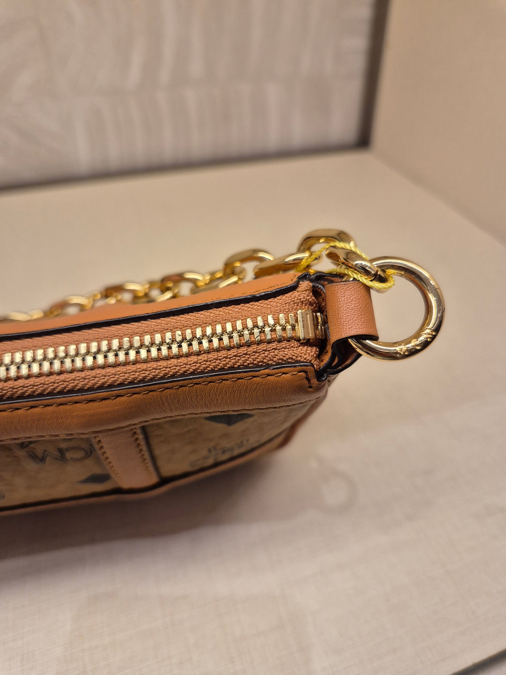 MCM Mini Delmy Visetos Cognac