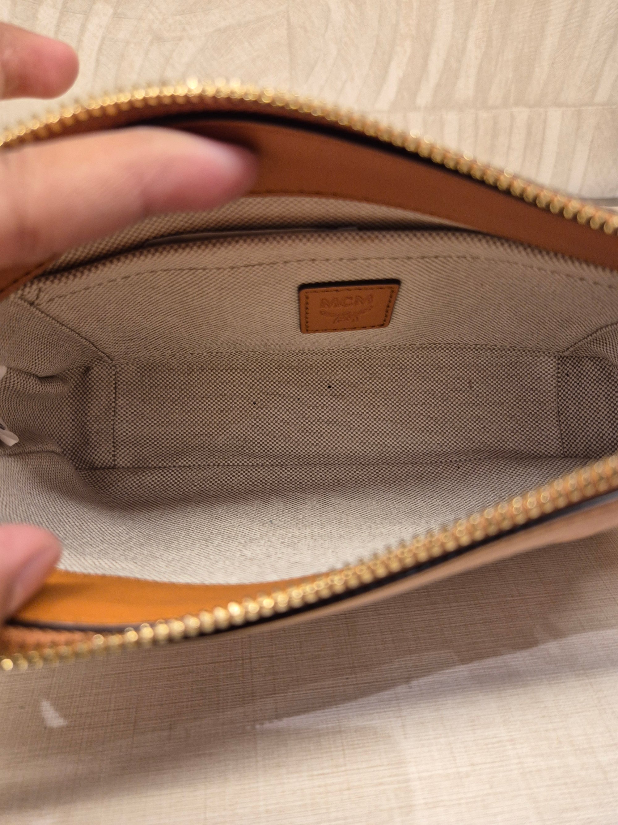 MCM Mini Delmy Visetos Cognac