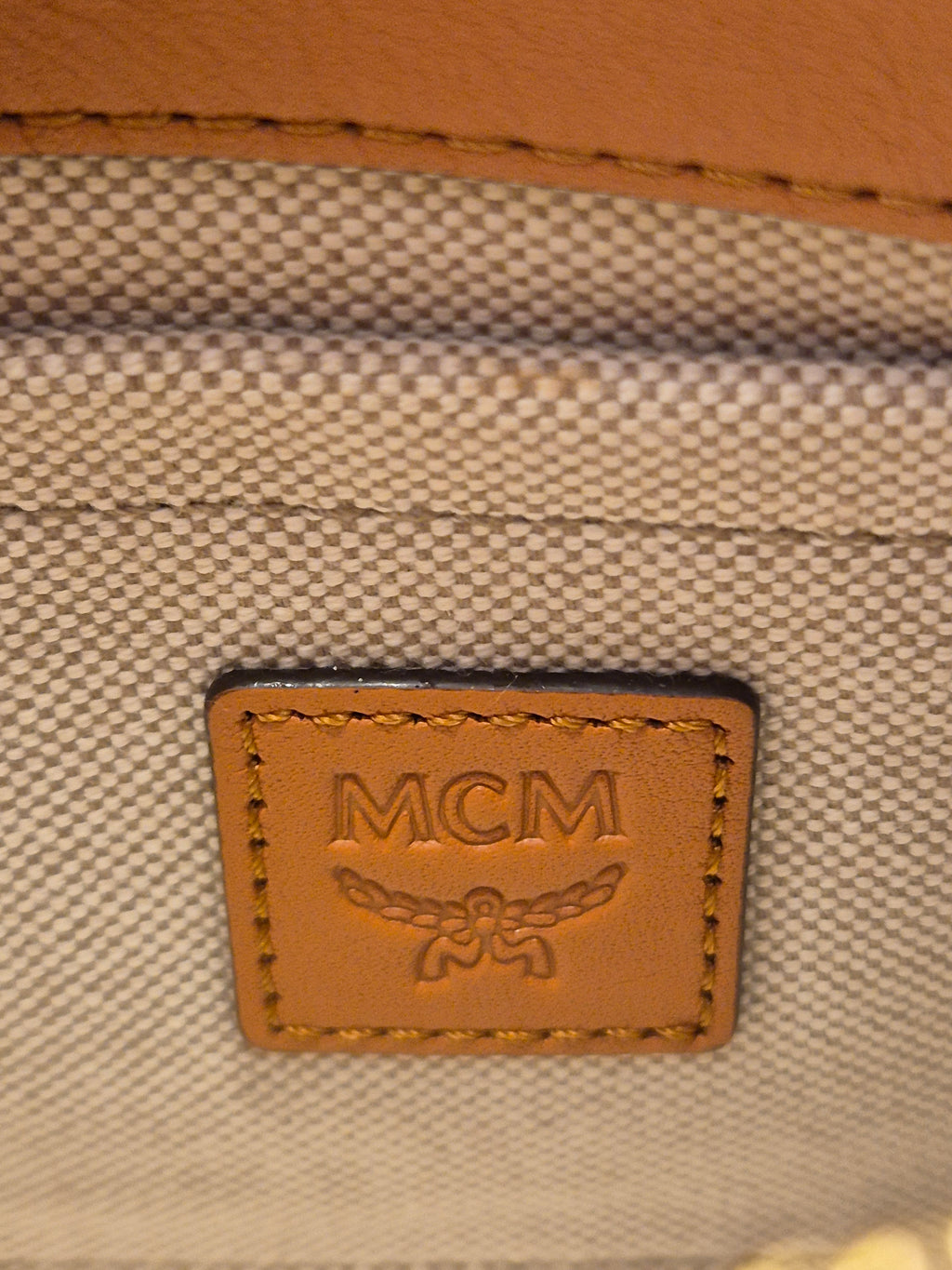 MCM Mini Delmy Visetos Cognac