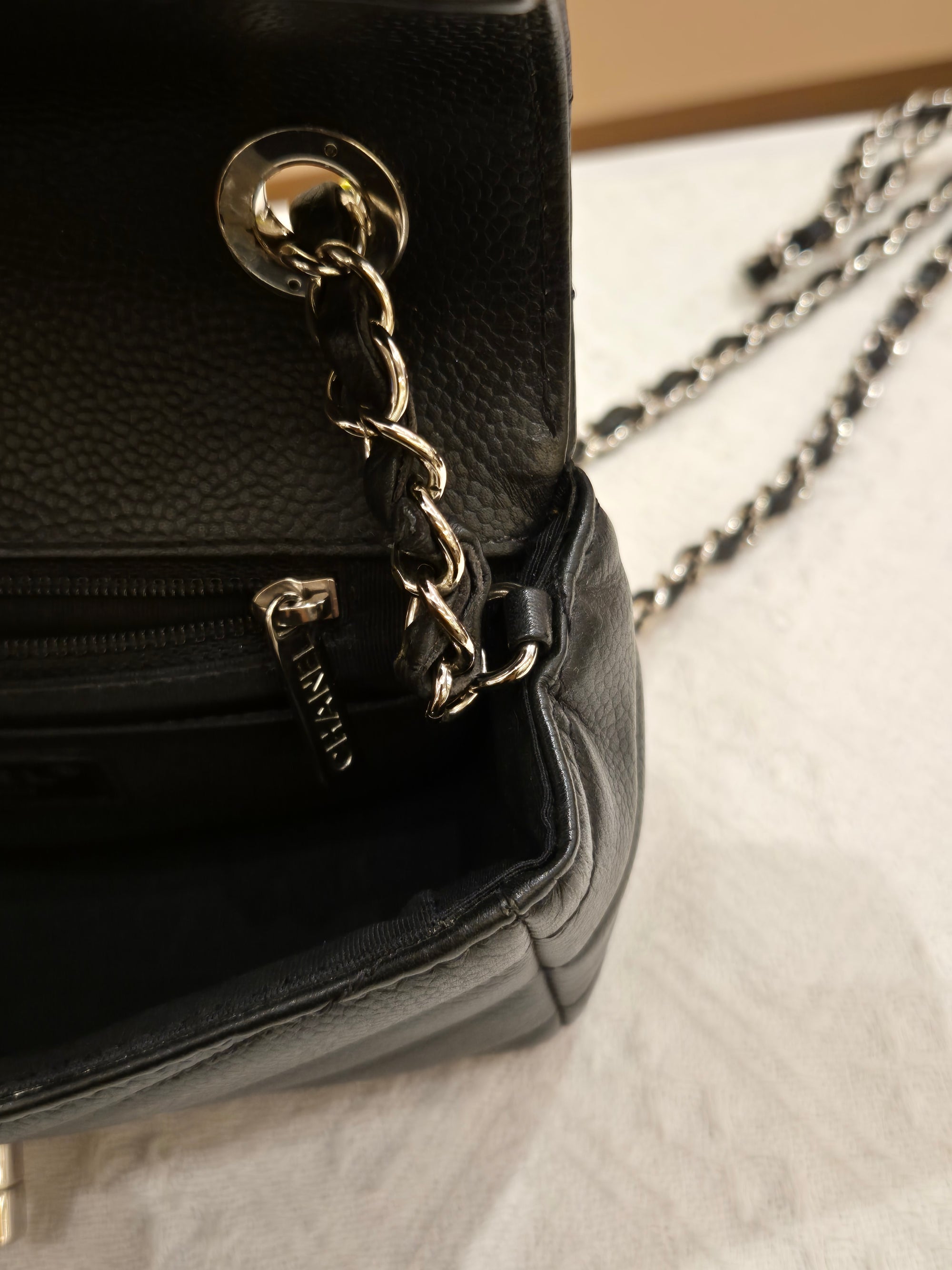 Chanel Mini Flap Chevron Black