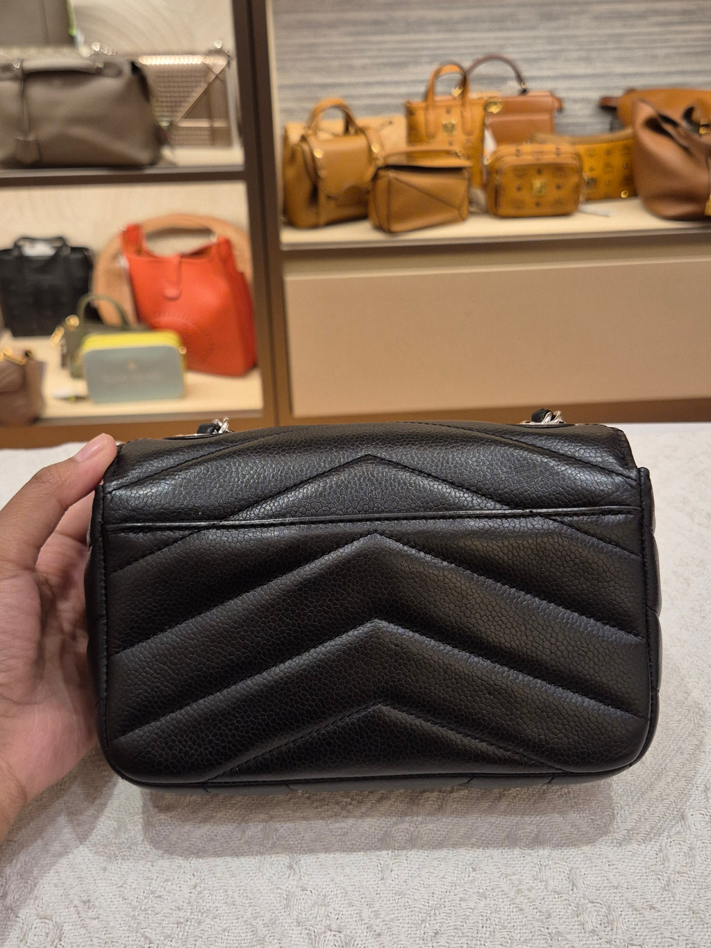 Chanel Mini Flap Chevron Black