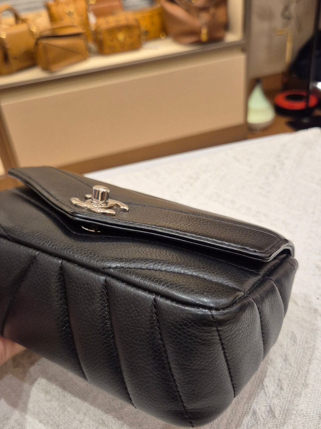 Chanel Mini Flap Chevron Black