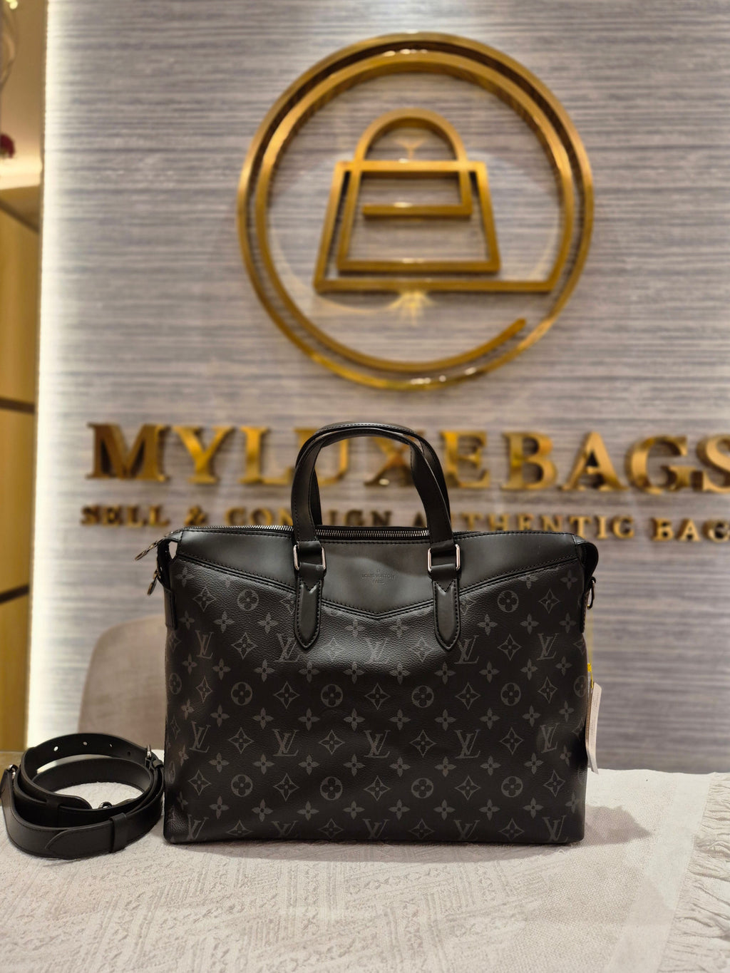 Louis Vuitton Explore Briefcase Monogram Eclipse