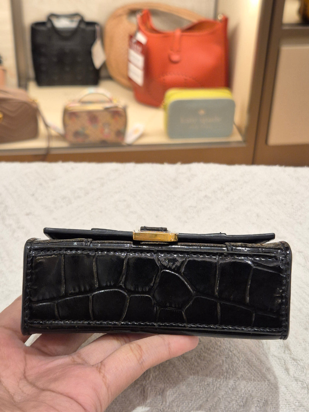 Balenciaga Hourglas Super Mini Croco
