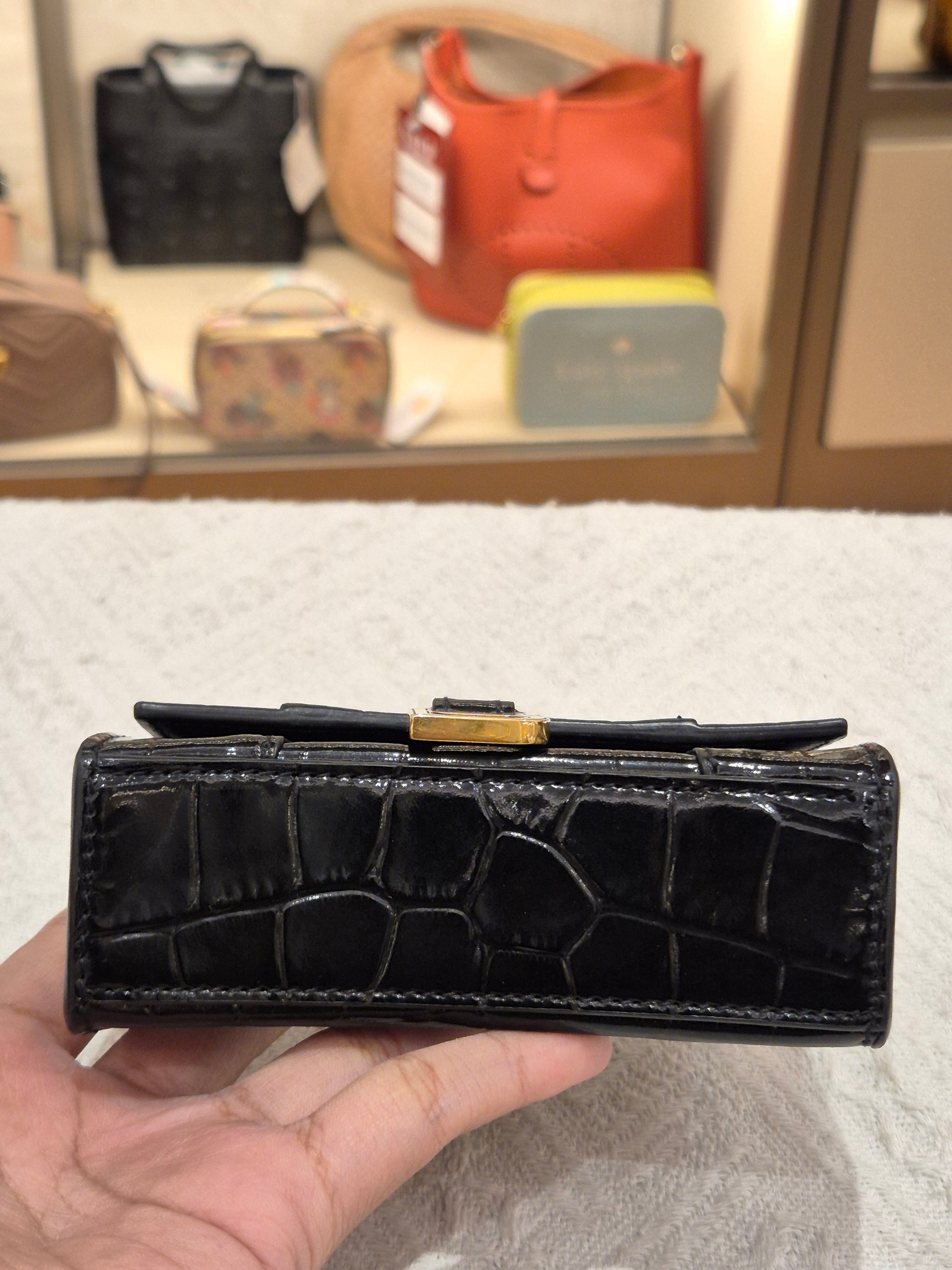 Balenciaga Hourglas Super Mini Croco