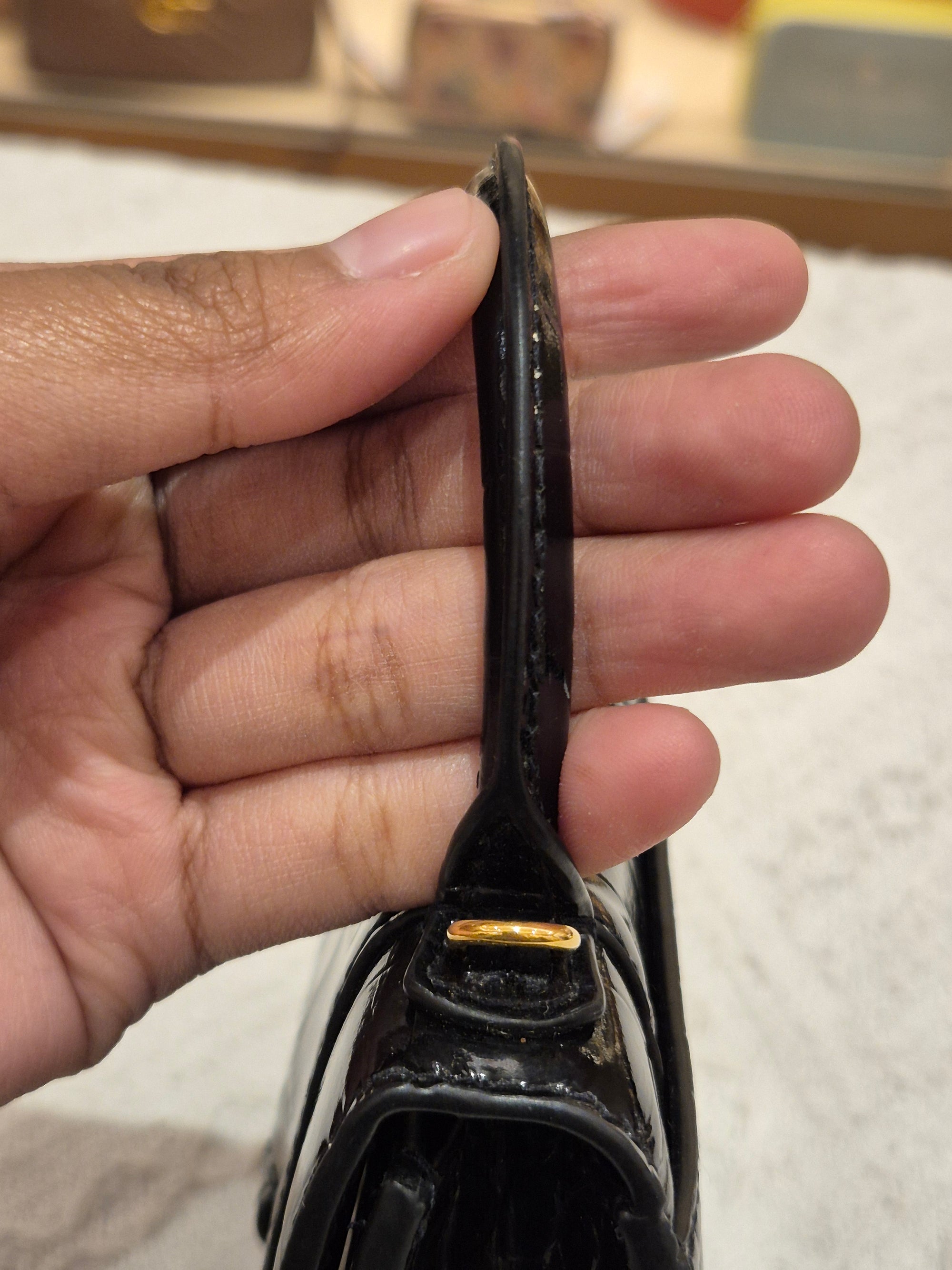 Balenciaga Hourglas Super Mini Croco
