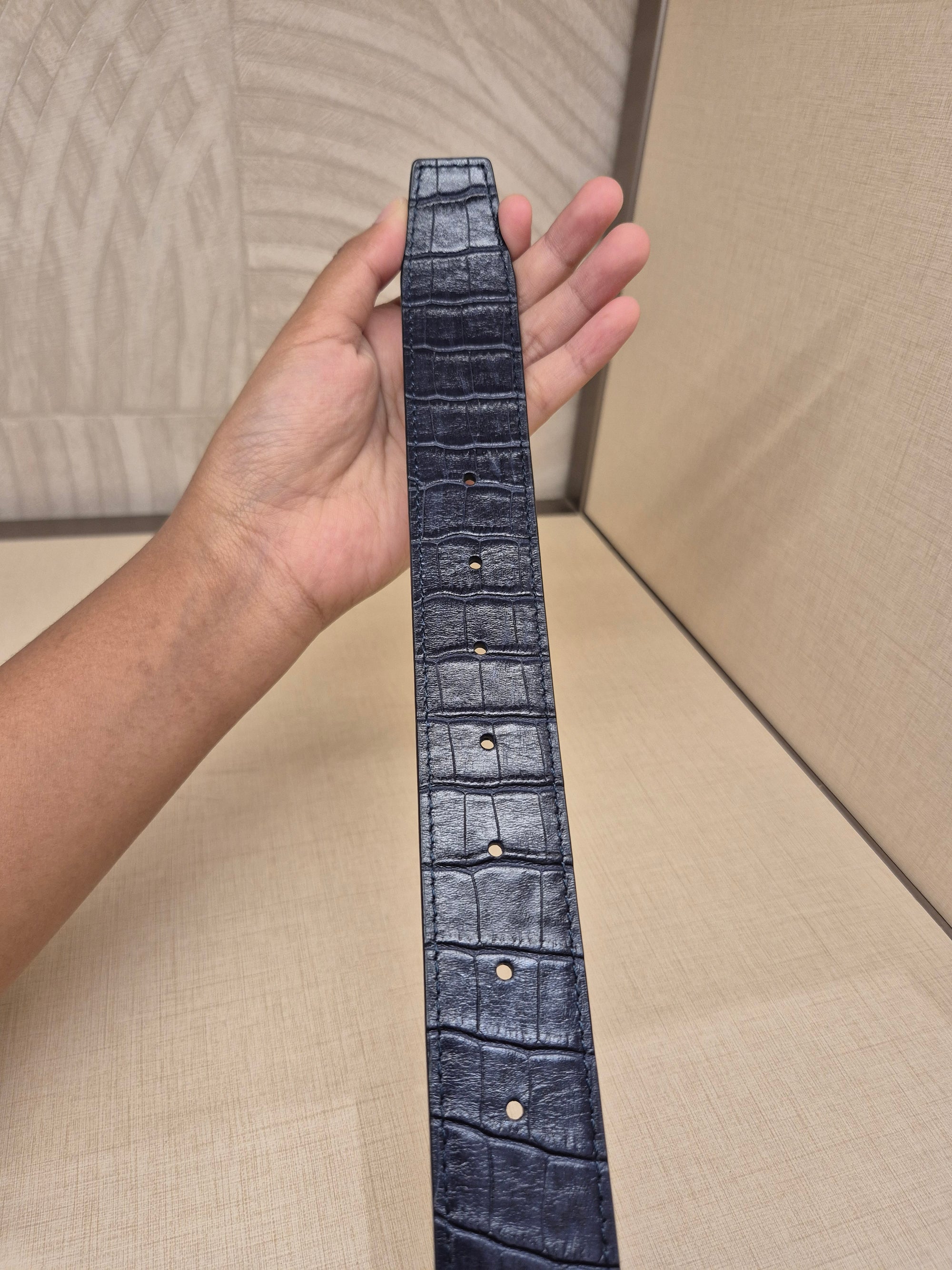 Braun Buffel Belt Croco Revisible